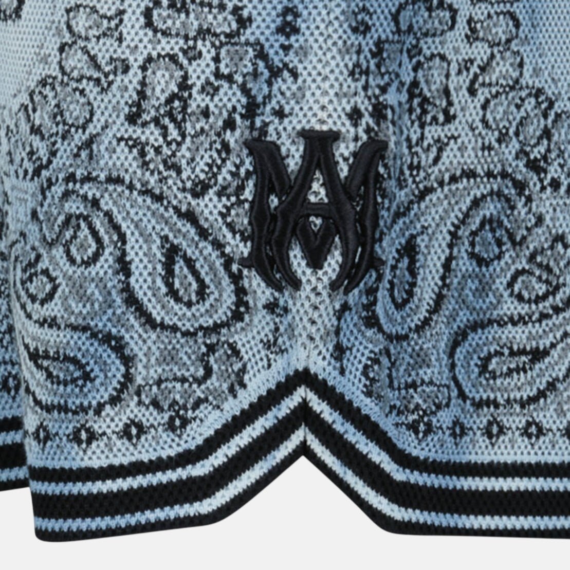 Amiri Bandana Knitted Basketball Shorts Blue – O7 | Studio DOS by Designer Outlet Sales