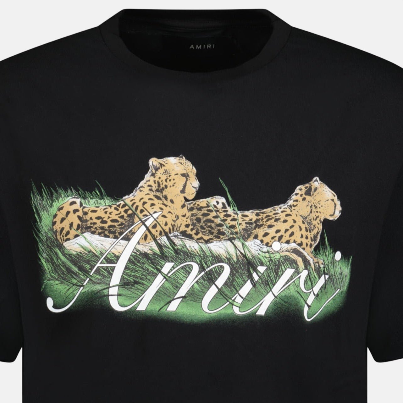 Amiri Cheetah Logo T-Shirt Black – C48 | Studio DOS by Designer Outlet Sales