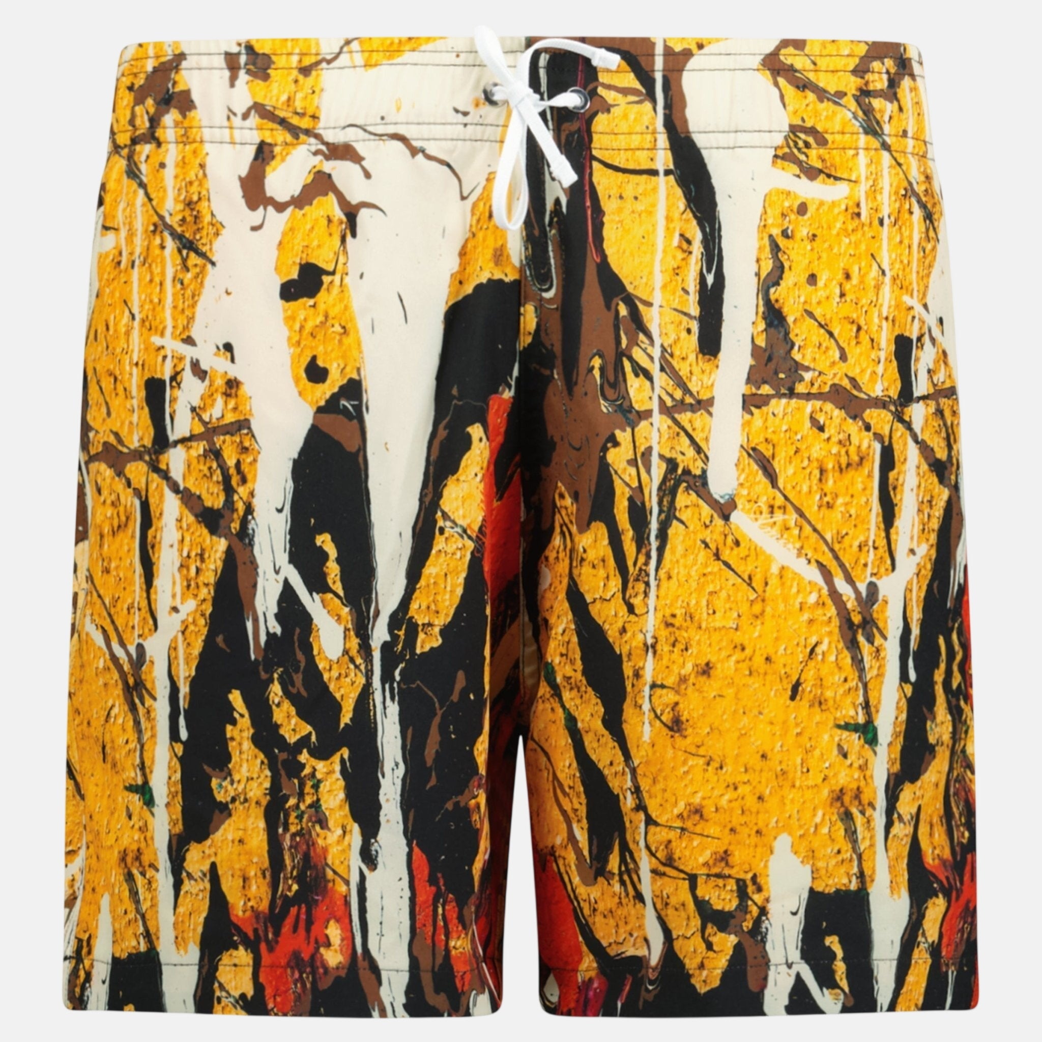Amiri Paint Drip Drawstring Swim Shorts Yellow – A29 | Studio DOS by Designer Outlet Sales