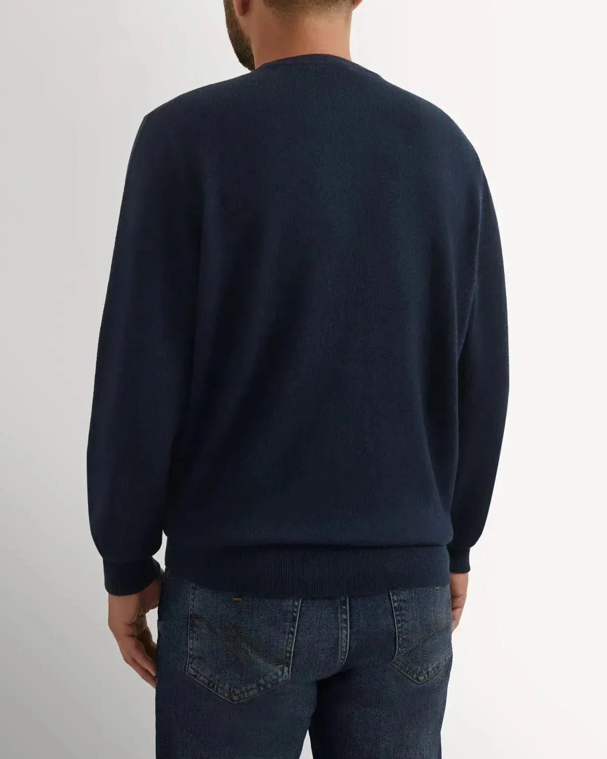 Bernard Weatherill Cashmere Mix Crew Neck Knit Navy – 40540-011-021 | Studio DOS by Designer Outlet Sales