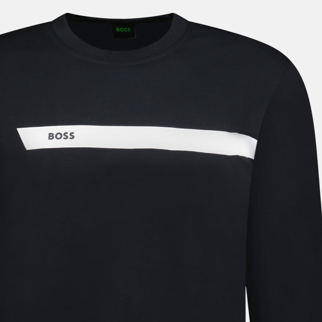 BOSS Salbo 1 Crewneck Sweatshirt Black White – A70 | Studio DOS by Designer Outlet Sales