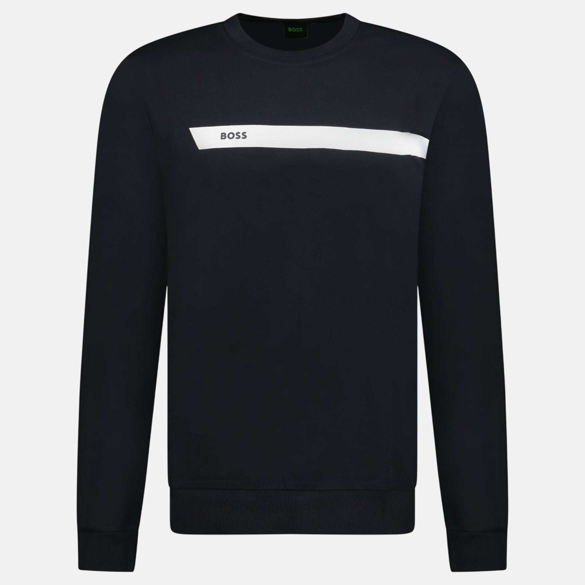 BOSS Salbo 1 Crewneck Sweatshirt Black White – A70 | Studio DOS by Designer Outlet Sales