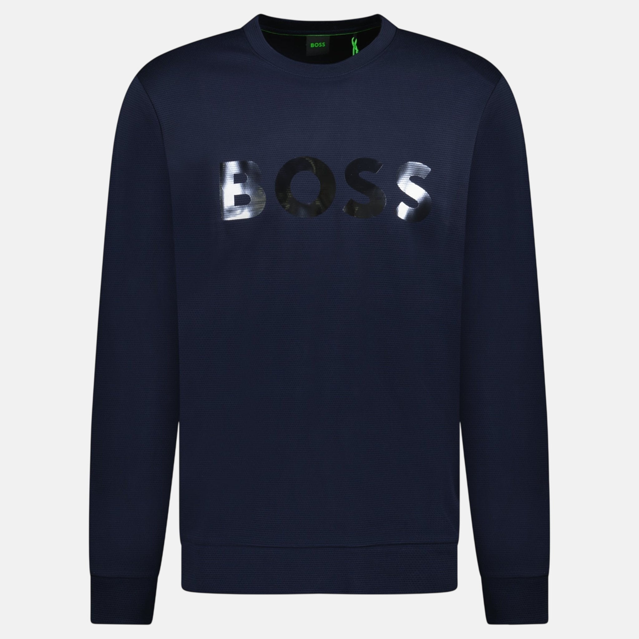 BOSS Salbo Mirror Crewneck Sweatshirt Navy – A40 | Studio DOS by Designer Outlet Sales
