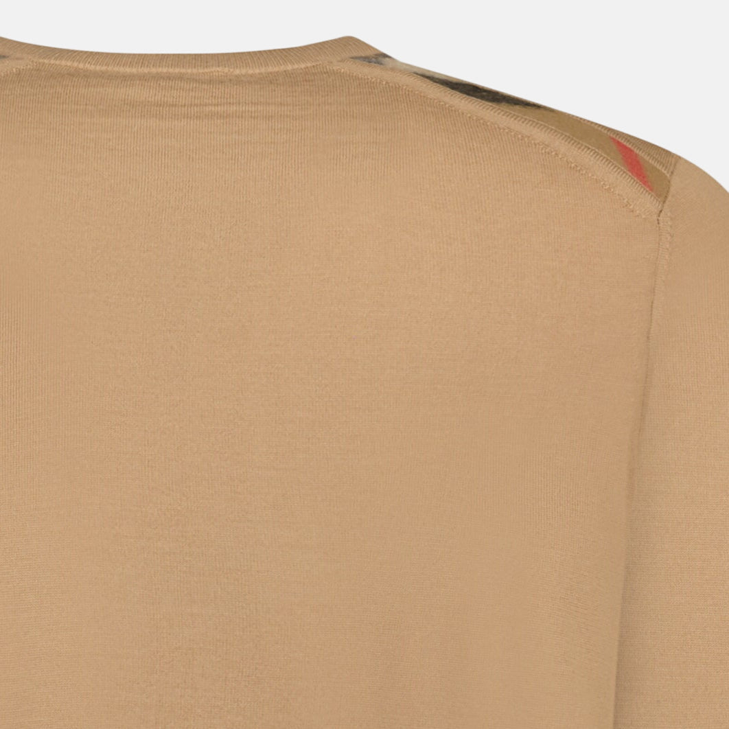 Burberry Check Wool Jumper Camel – O17 | Studio DOS by Designer Outlet Sales