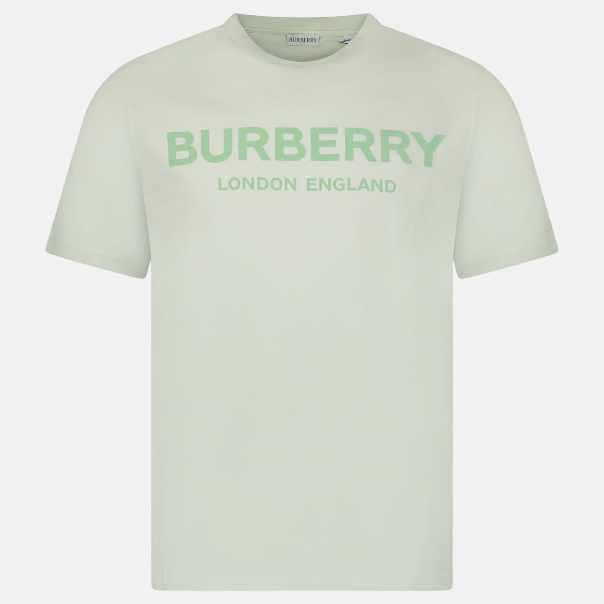 Burberry 'Ellison' London Logo Print T-Shirt Mint Green – O5 | Studio DOS by Designer Outlet Sales