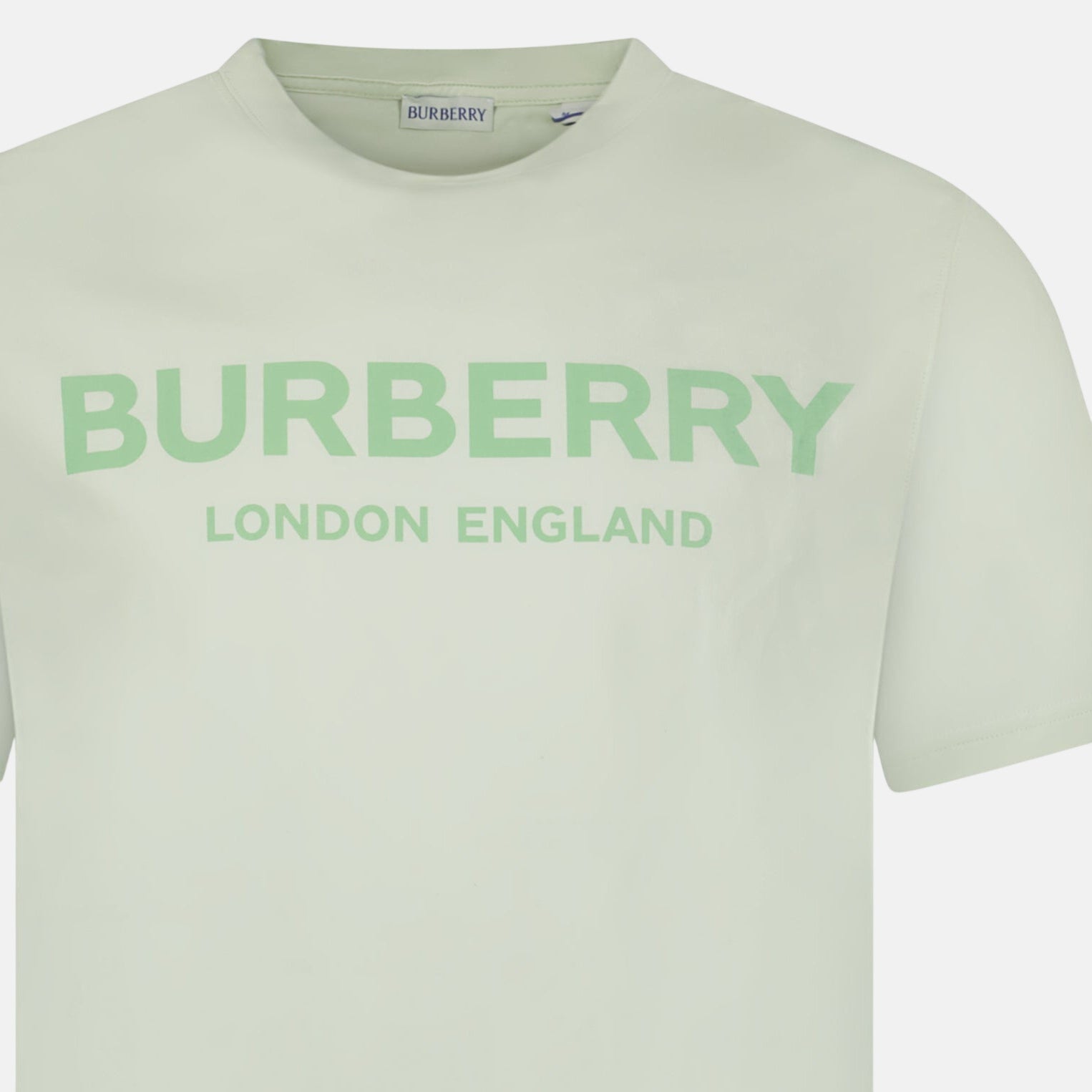 Burberry 'Ellison' London Logo Print T-Shirt Mint Green – O5 | Studio DOS by Designer Outlet Sales