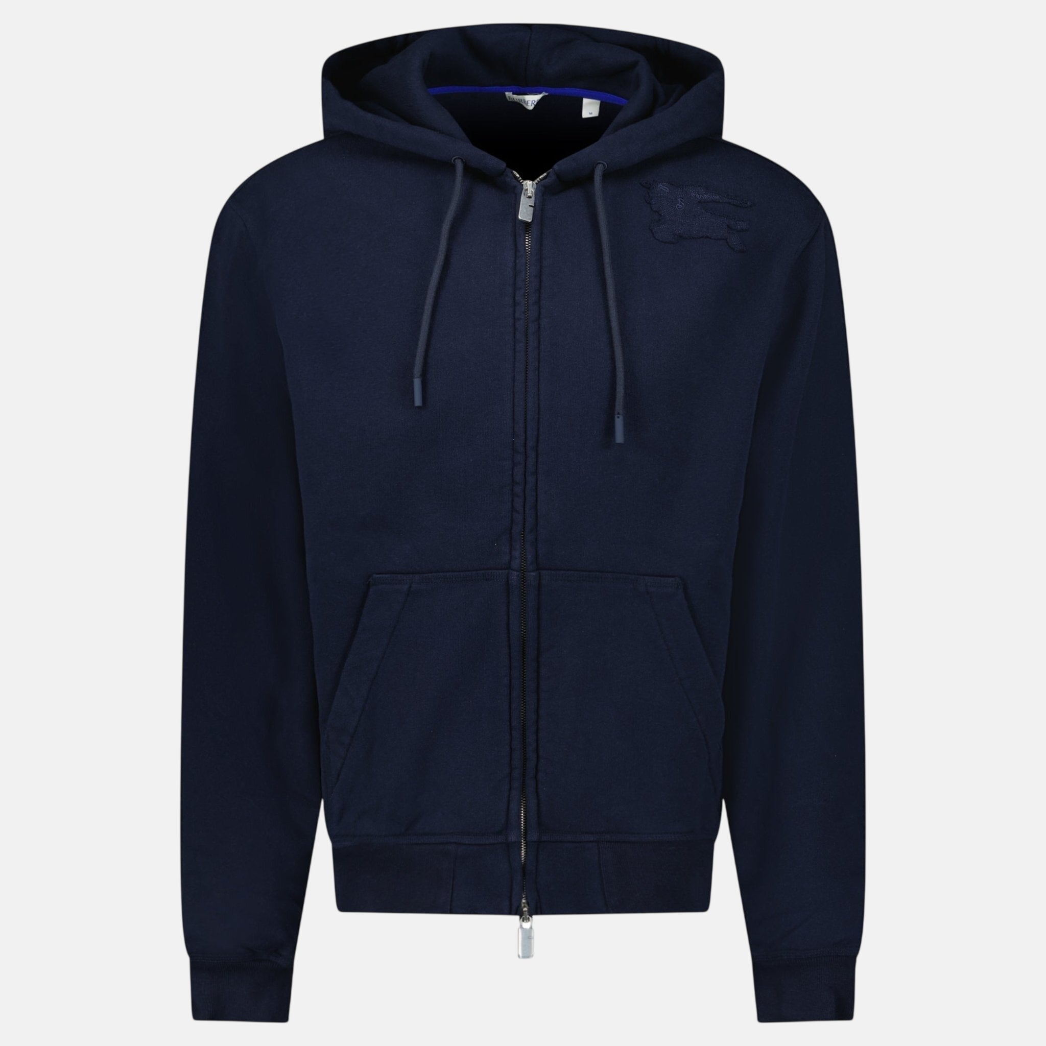 Burberry Embroidery Relaxed Fit Horseferry Logo Zip Hoodie Navy – A61 | Studio DOS by Designer Outlet Sales