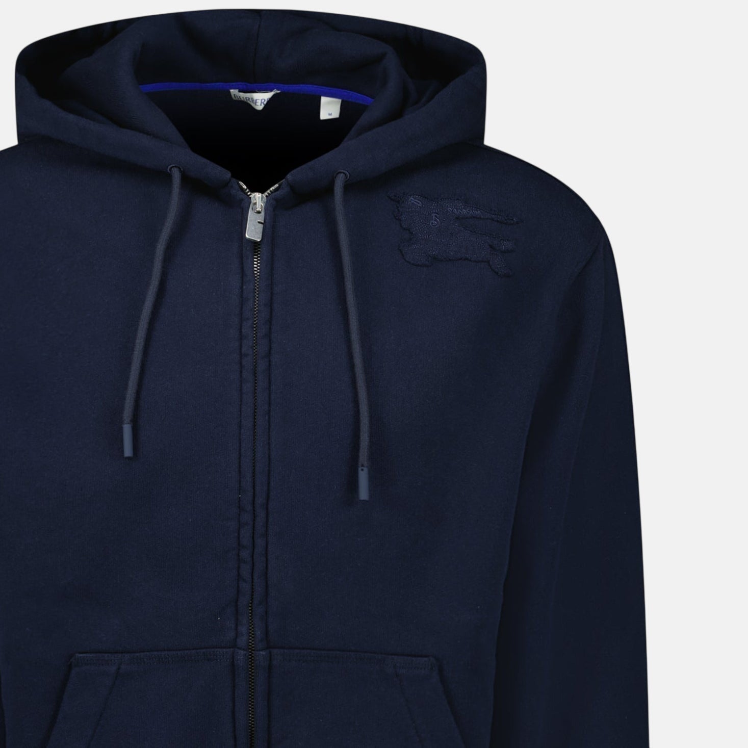 Burberry Embroidery Relaxed Fit Horseferry Logo Zip Hoodie Navy – A61 | Studio DOS by Designer Outlet Sales