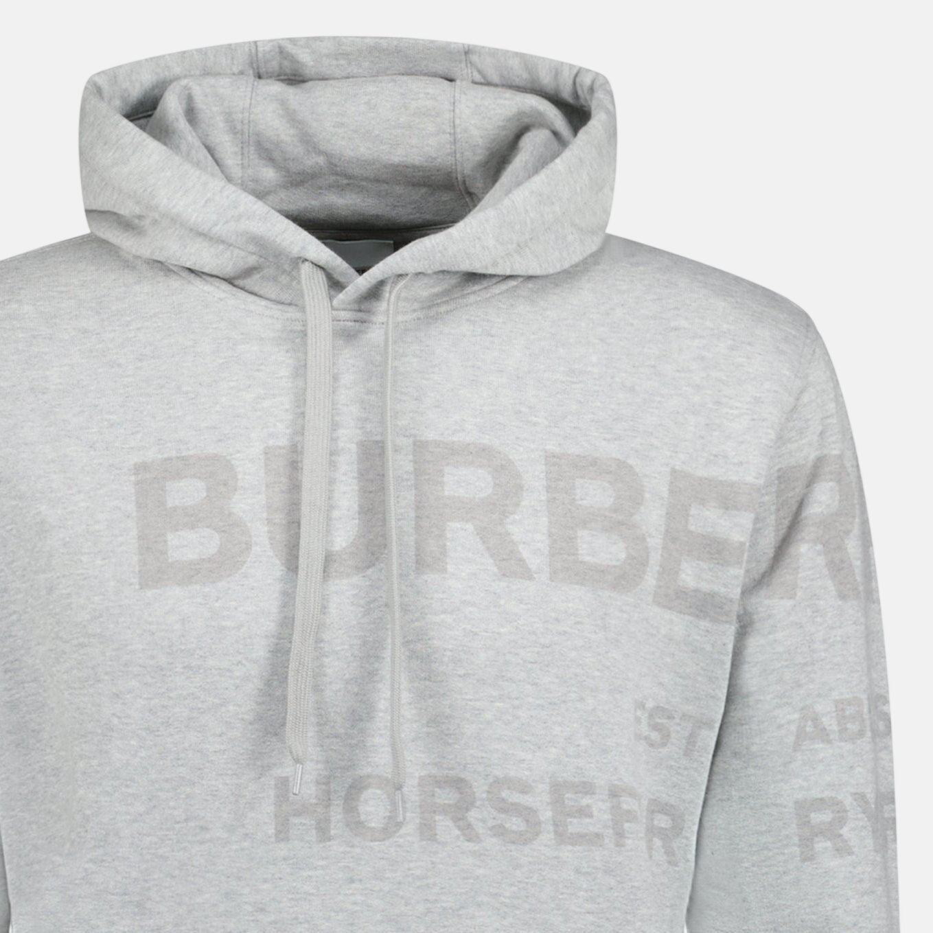 Burberry 'Farley' Logo Print Hooded Sweatshirt Grey – B17 | Studio DOS by Designer Outlet Sales
