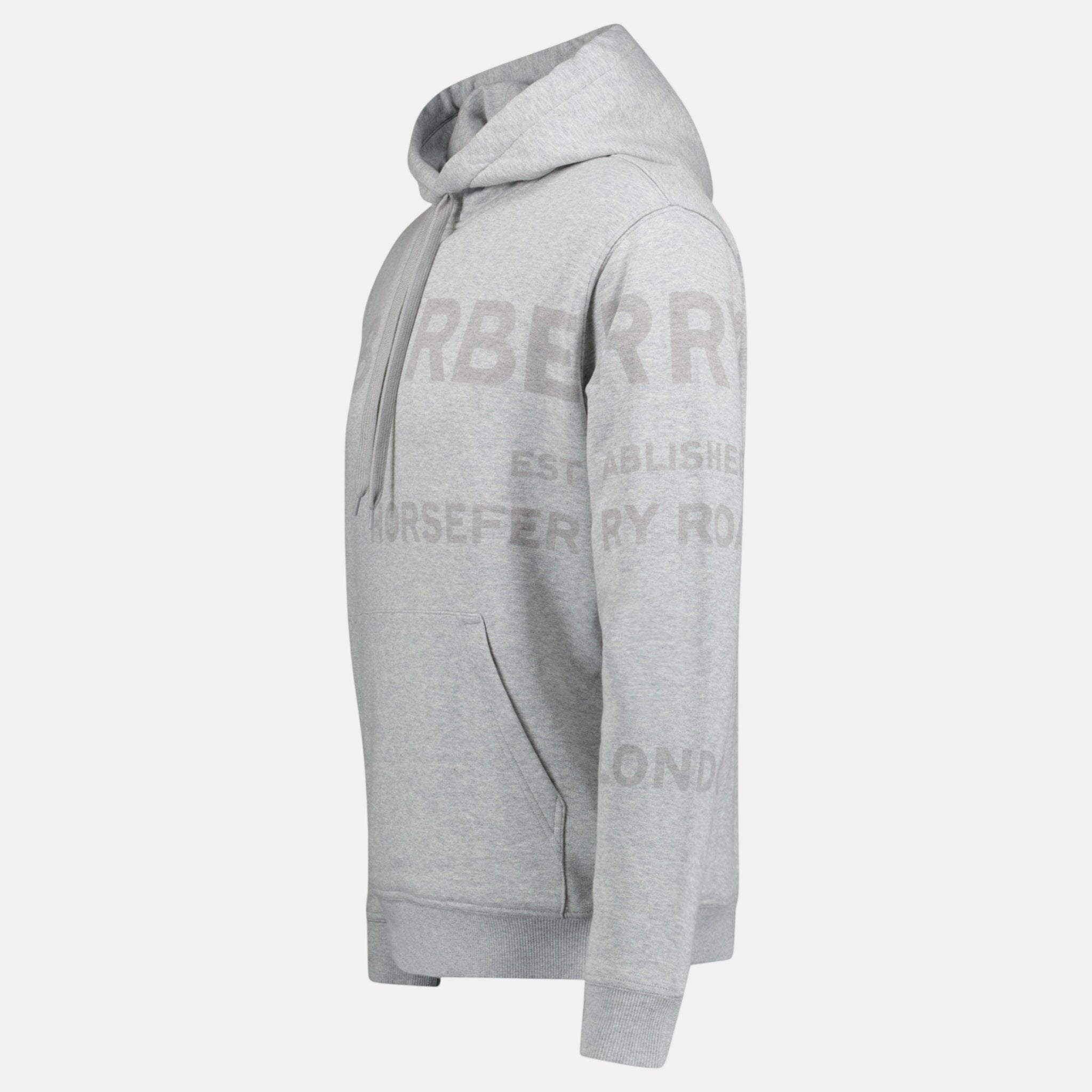 Burberry 'Farley' Logo Print Hooded Sweatshirt Grey – B17 | Studio DOS by Designer Outlet Sales