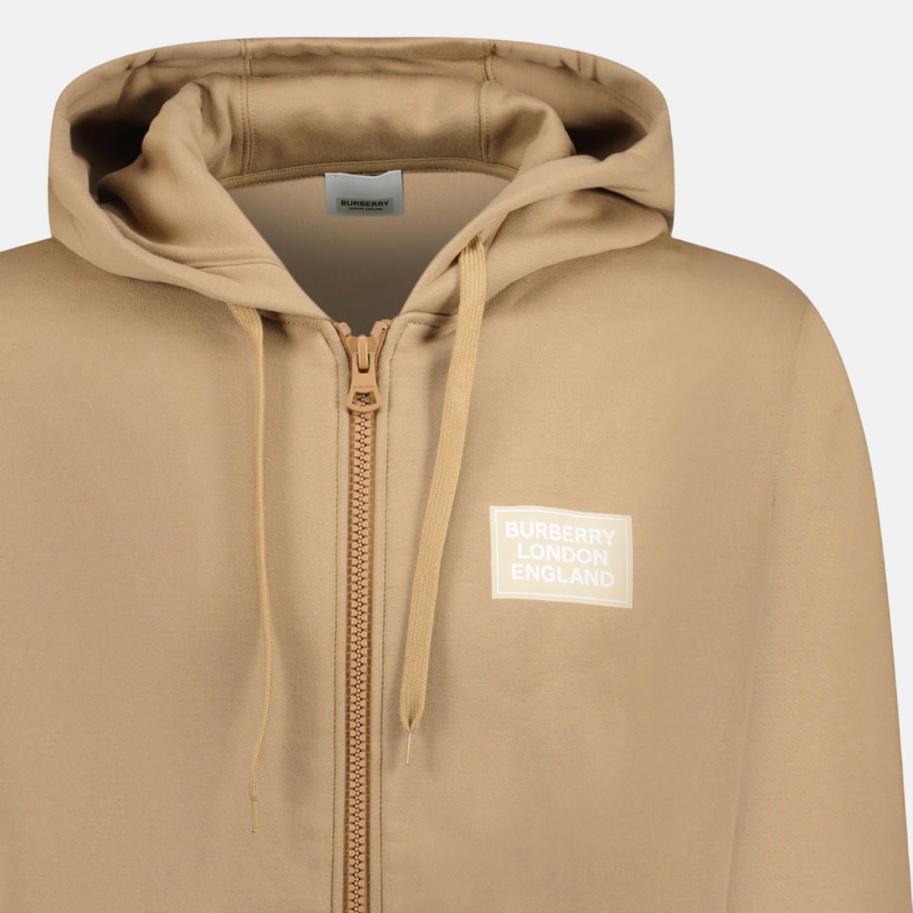 Burberry 'Hove' Logo Zip Hoodie Camel Beige – B36 | Studio DOS by Designer Outlet Sales