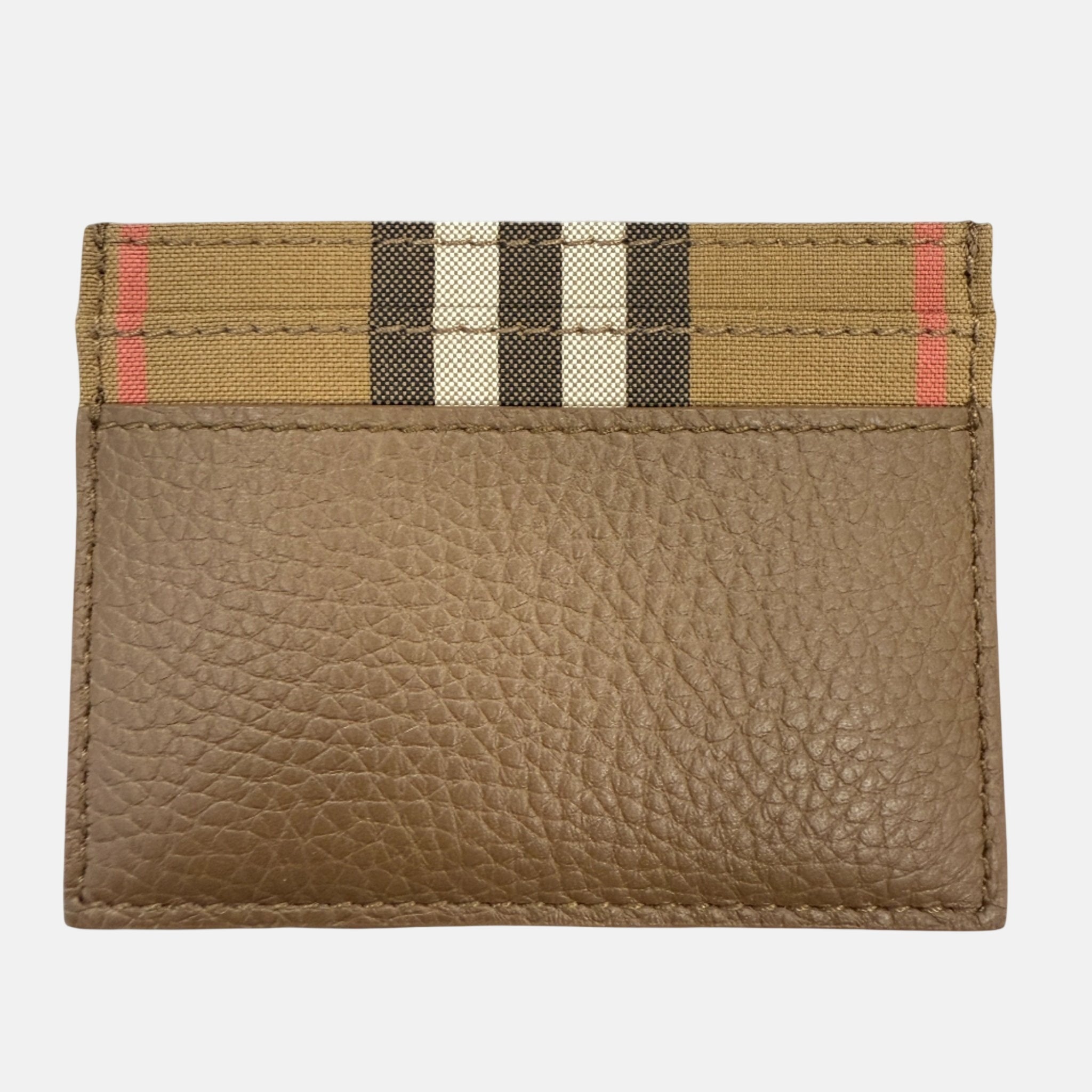 Burberry Leather Canvas Classic Check Card Holder Brown – Grey Box 5 | Studio DOS by Designer Outlet Sales