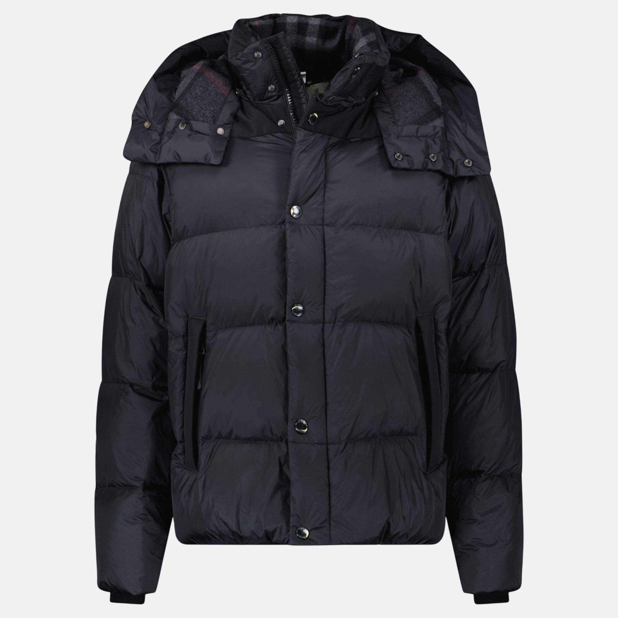 Burberry 'Leeds' Detachable Sleeve Hooded Down Jacket Black – UP RAIL | Studio DOS by Designer Outlet Sales