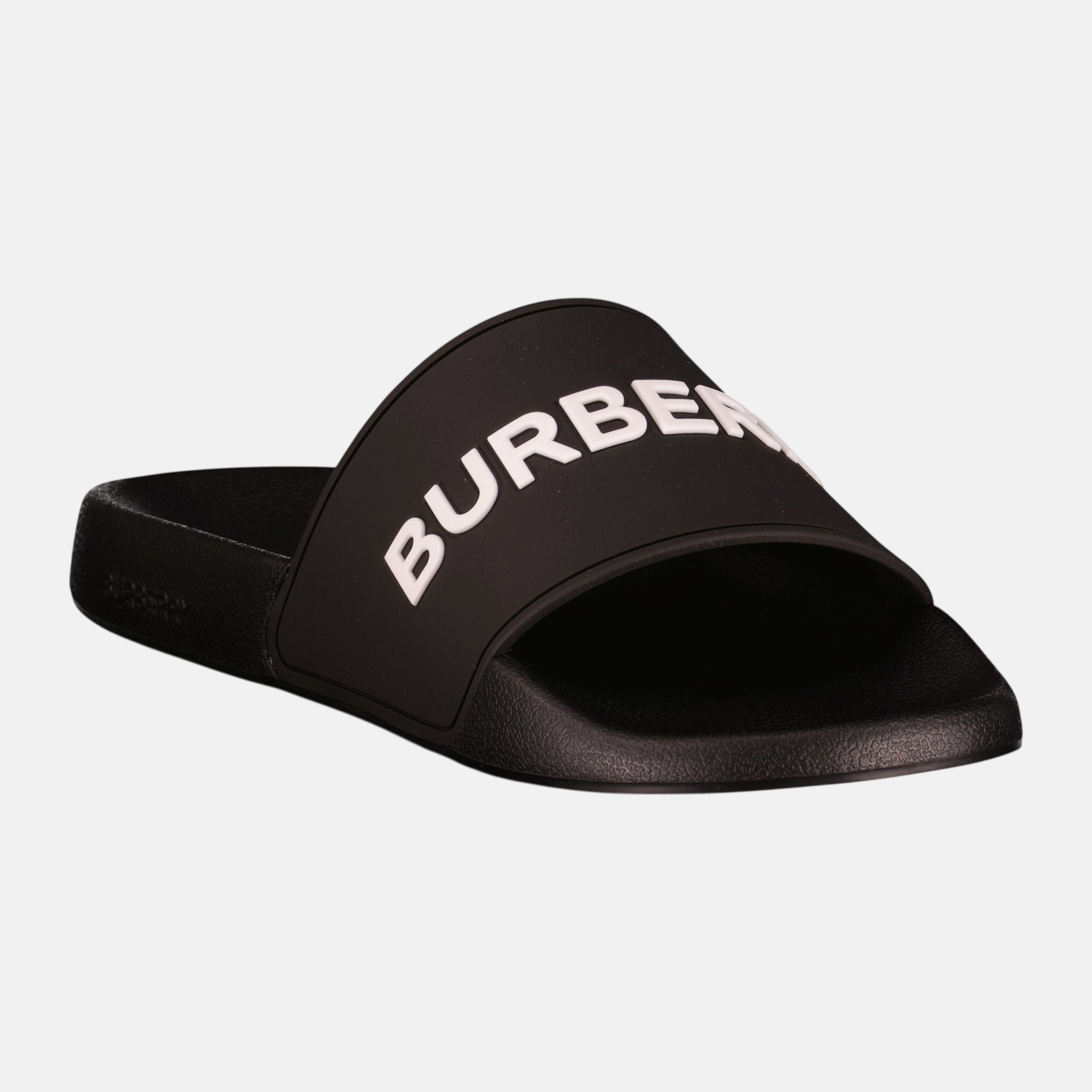 Burberry Logo Tech Furley Sliders Black – D8 | Studio DOS by Designer Outlet Sales