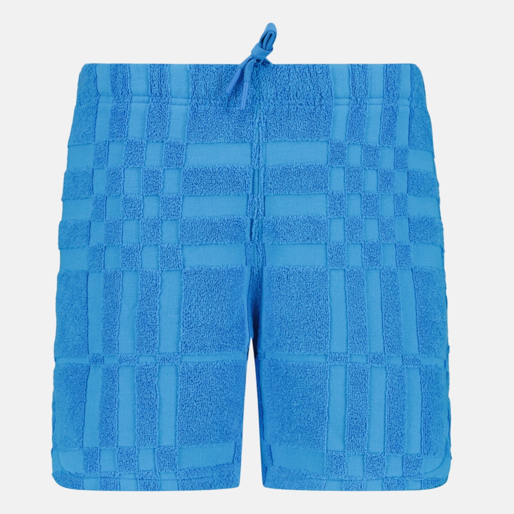 Burberry 'Morden' Check Knit Cotton Terry Shorts Blue – C66 | Studio DOS by Designer Outlet Sales