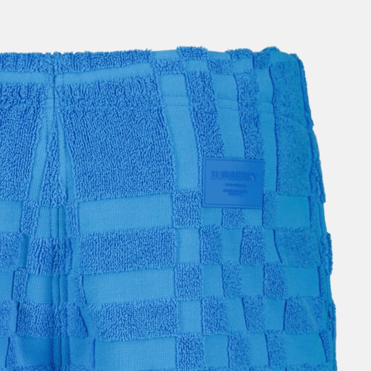 Burberry 'Morden' Check Knit Cotton Terry Shorts Blue – C66 | Studio DOS by Designer Outlet Sales