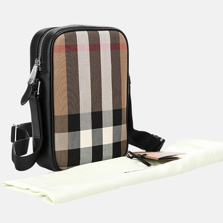 Burberry 'Paddy' Check Messenger Side Bag Black – G7 | Studio DOS by Designer Outlet Sales