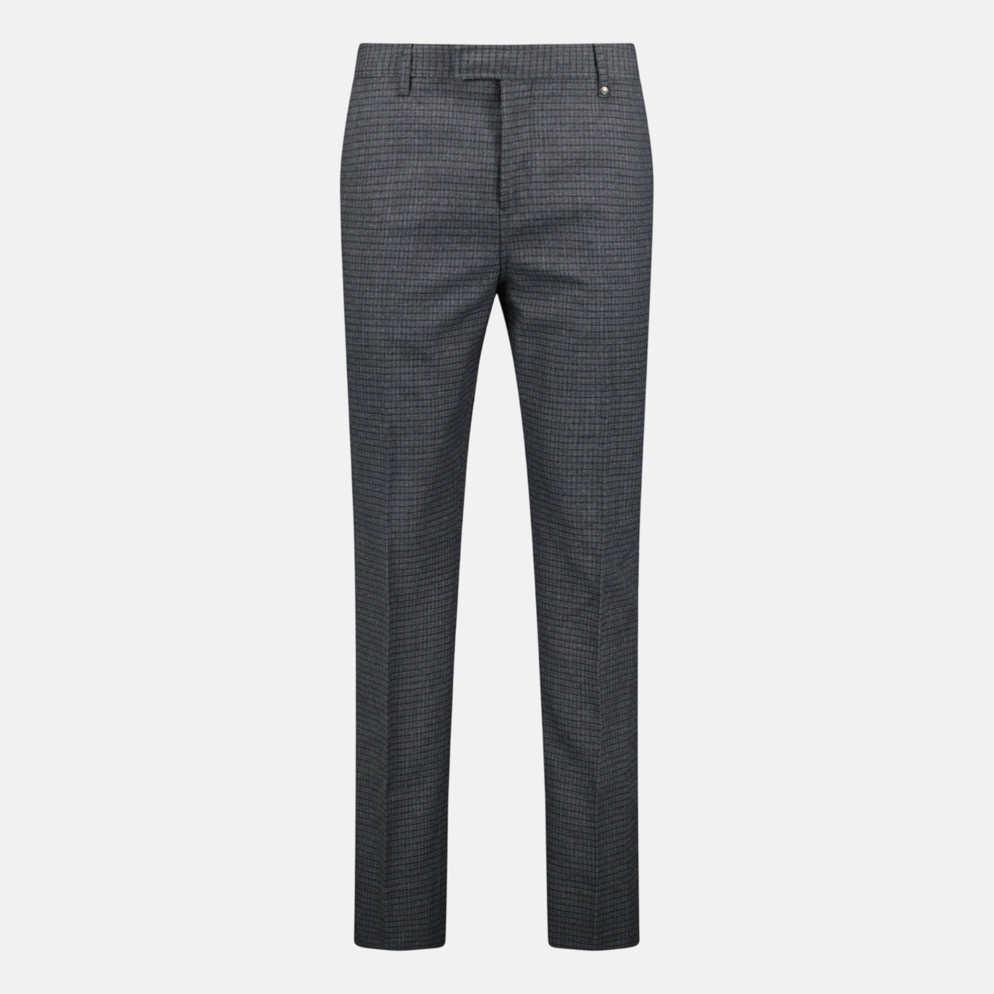 Burberry 'Shilton' Wool Pattern Trousers Charcoal – B1 | Studio DOS by Designer Outlet Sales