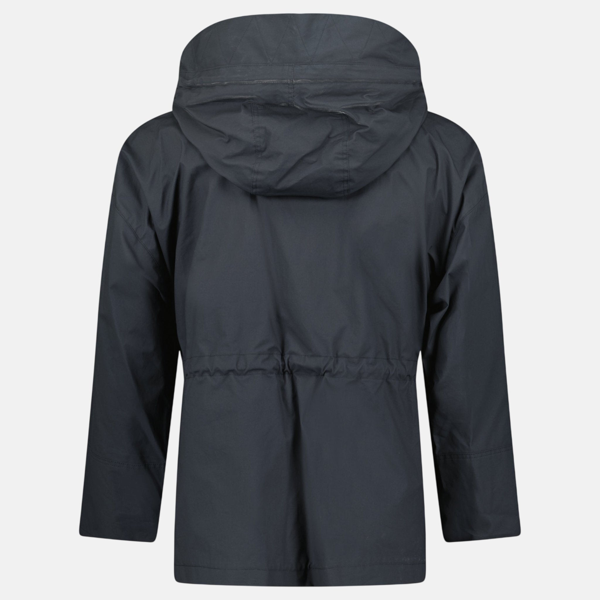 Burberry Womens 'Birley' Check Hooded Rain Jacket Black – sku-55074331787645 | Studio DOS by Designer Outlet Sales