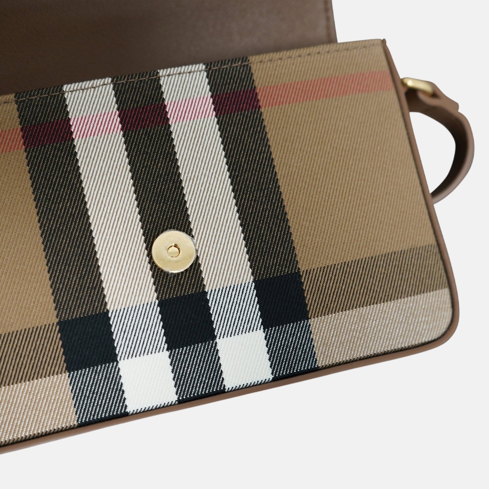 Burberry Womens 'New Hampshire' Leather Shoulder Bag Earth Brown – Grey Box 7 | Studio DOS by Designer Outlet Sales