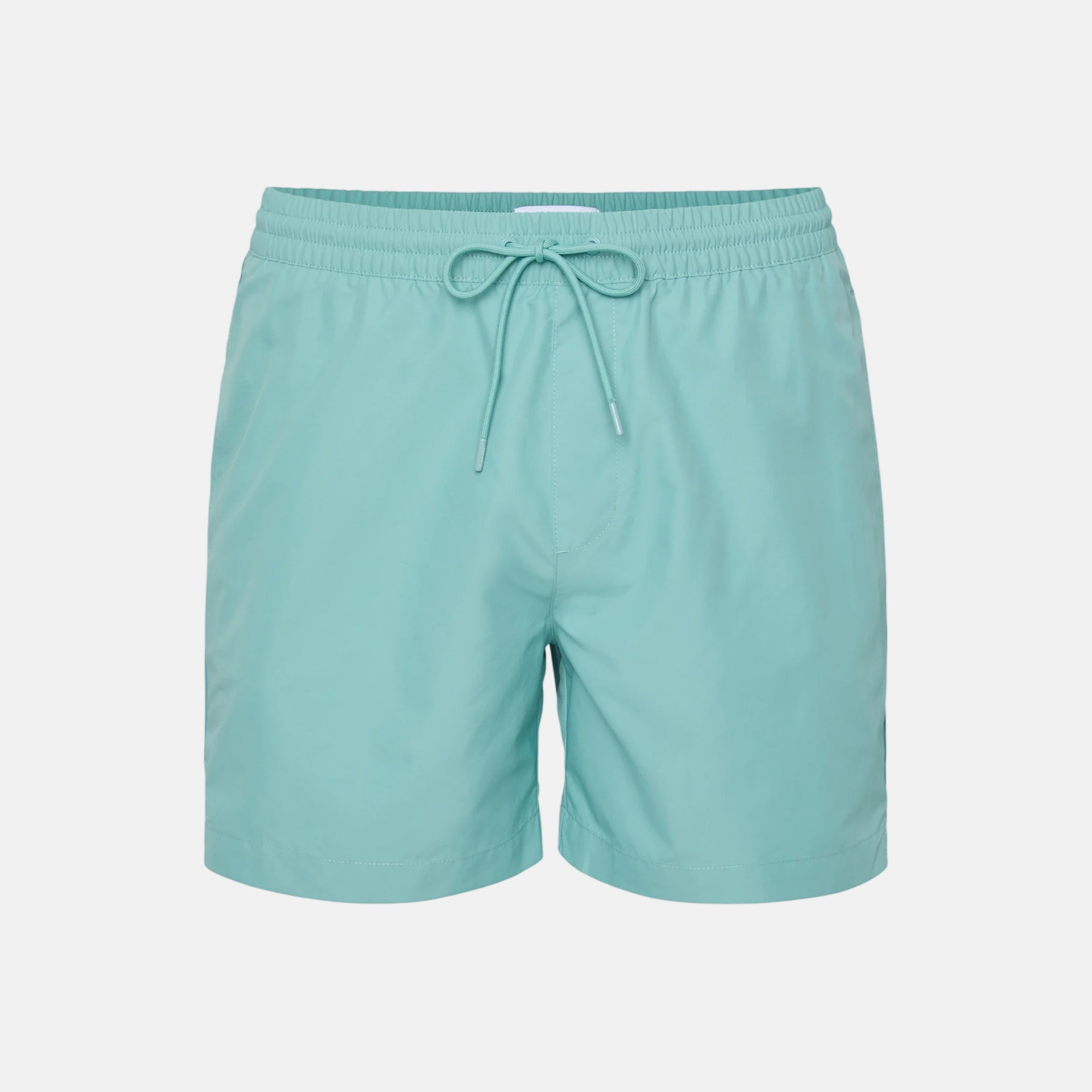 Calvin Klein Mens Tape Logo Swim Shorts Saltwater Aqua – SS25241-S | Studio DOS by Designer Outlet Sales