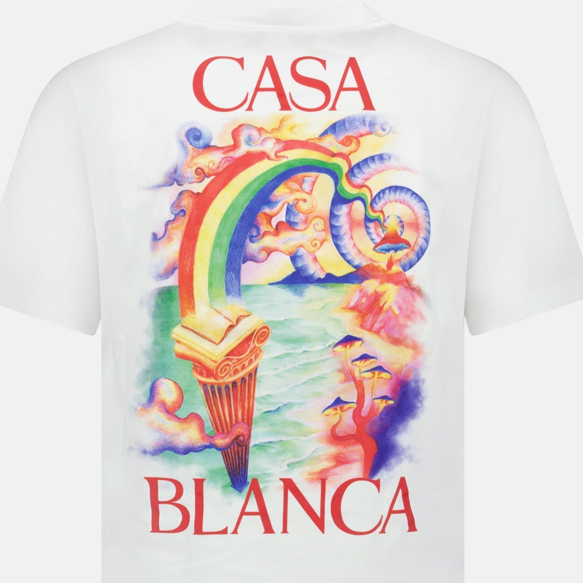 Casablanca Nature Teacher Organic Cotton T-Shirt White – C12 | Studio DOS by Designer Outlet Sales
