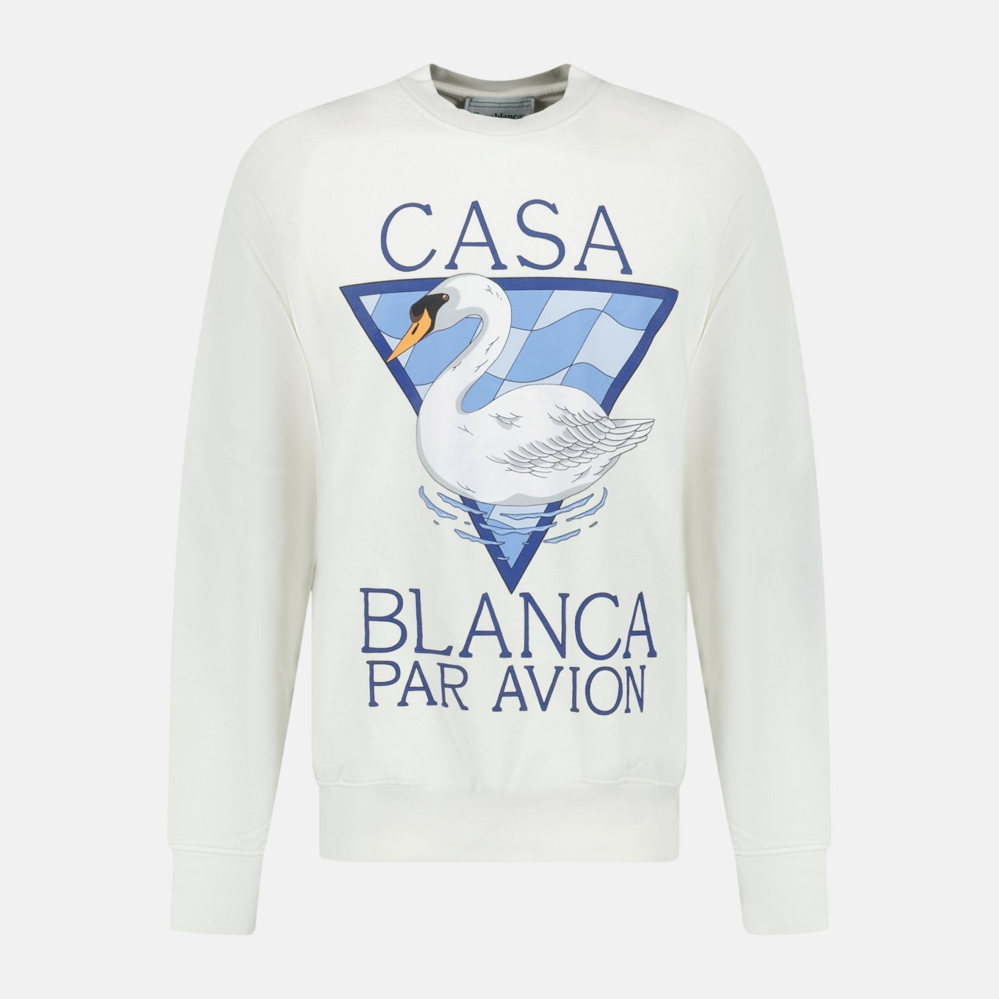 Casablanca Par Avion Screen Printed Sweatshirt White – C20 | Studio DOS by Designer Outlet Sales