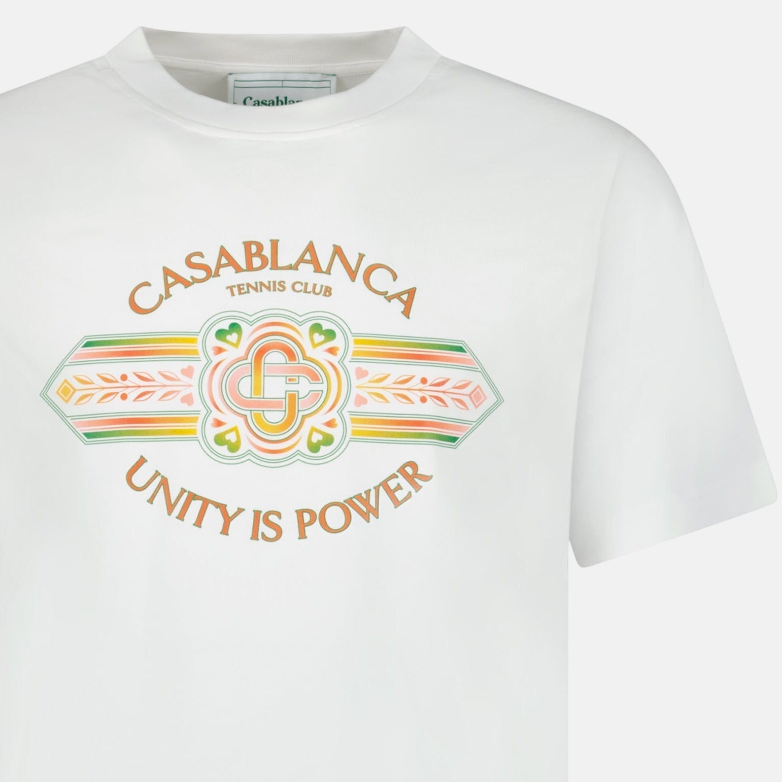 Casablanca ‘Unity Is Power’ T-Shirt White – C11 | Studio DOS by Designer Outlet Sales