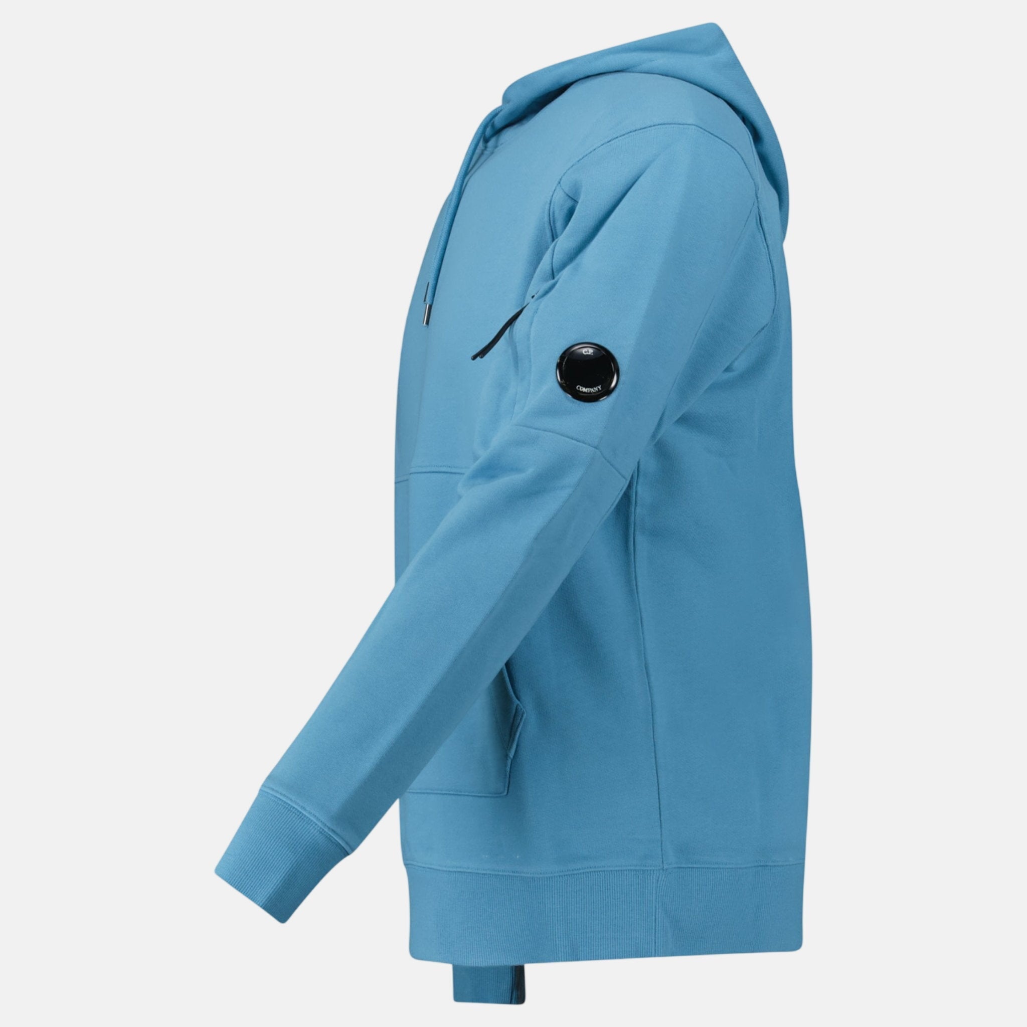 CP Company Diagonal Raised Fleece Hooded Lens Sweatshirt Aegean Blue – A6 | Studio DOS by Designer Outlet Sales