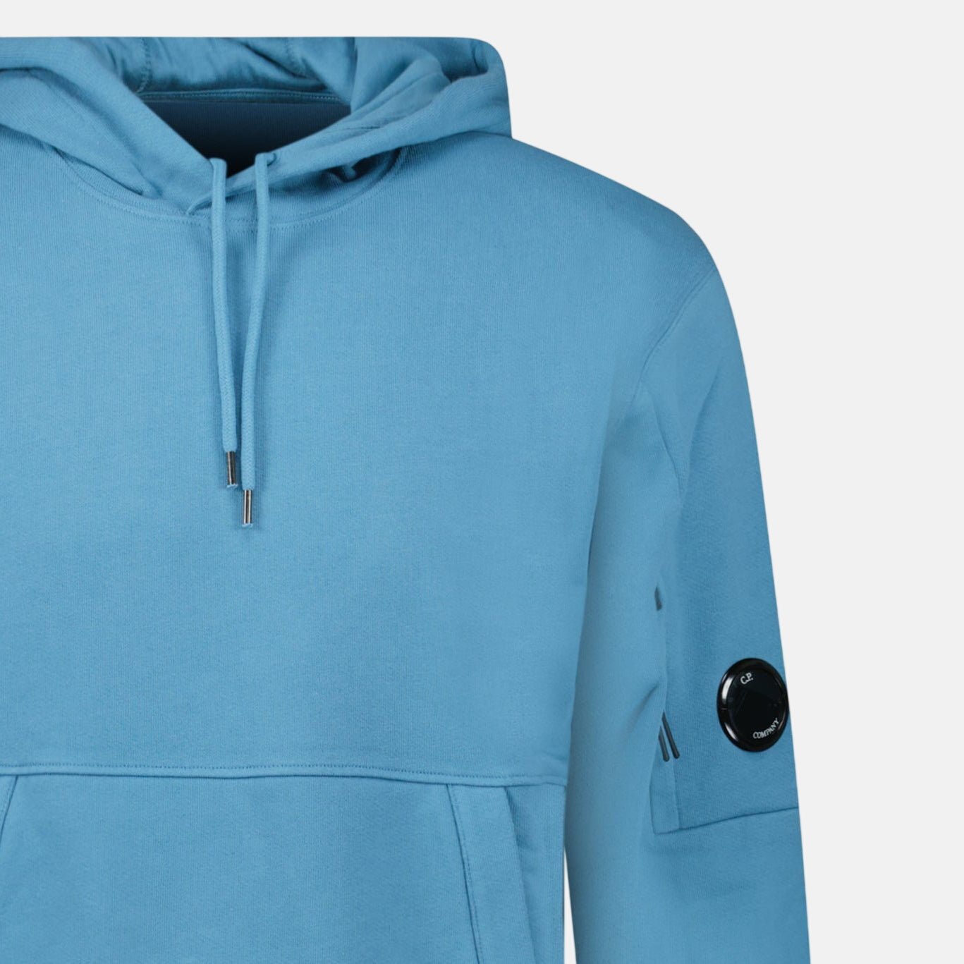 CP Company Diagonal Raised Fleece Hooded Lens Sweatshirt Aegean Blue – A6 | Studio DOS by Designer Outlet Sales