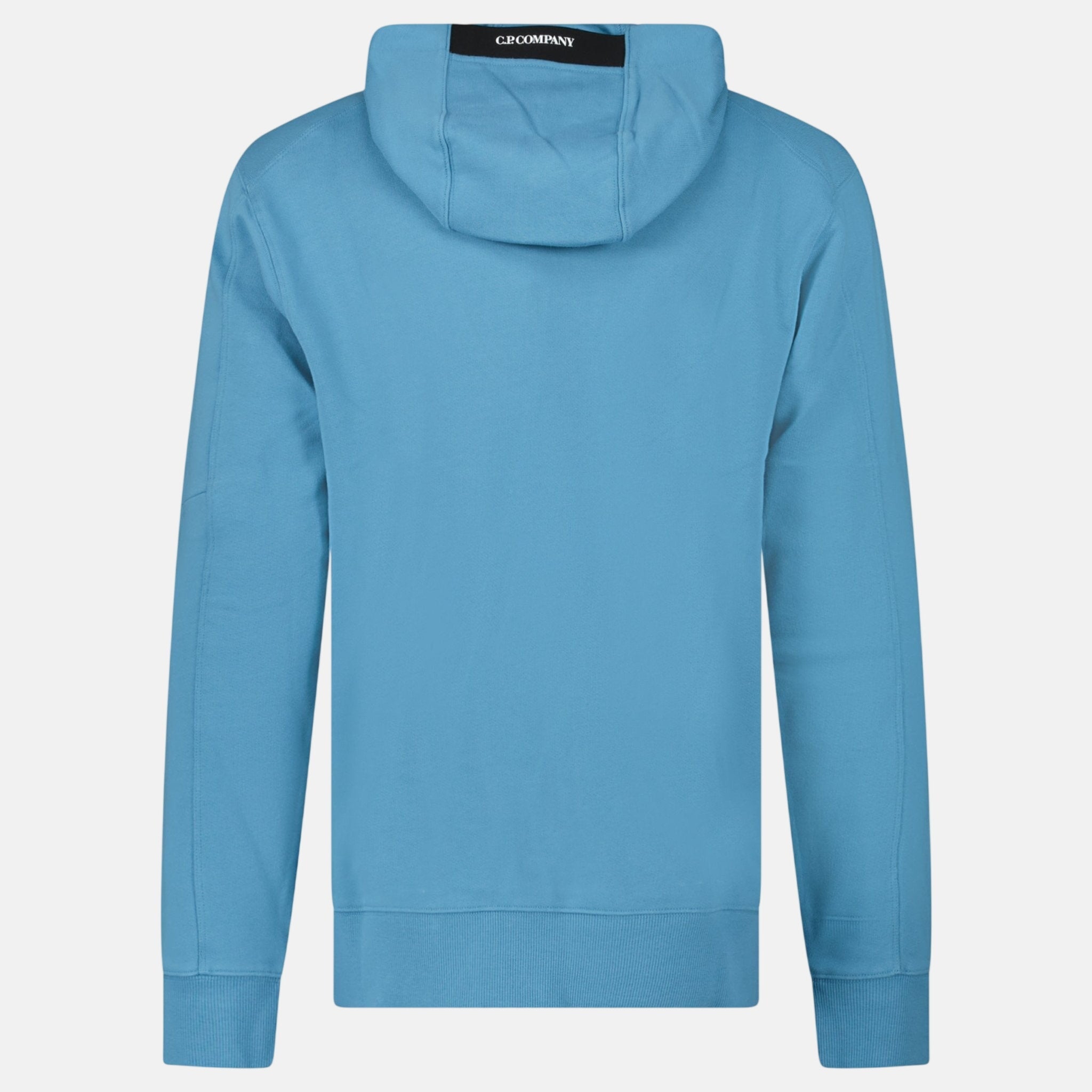 CP Company Diagonal Raised Fleece Hooded Lens Sweatshirt Aegean Blue – A6 | Studio DOS by Designer Outlet Sales