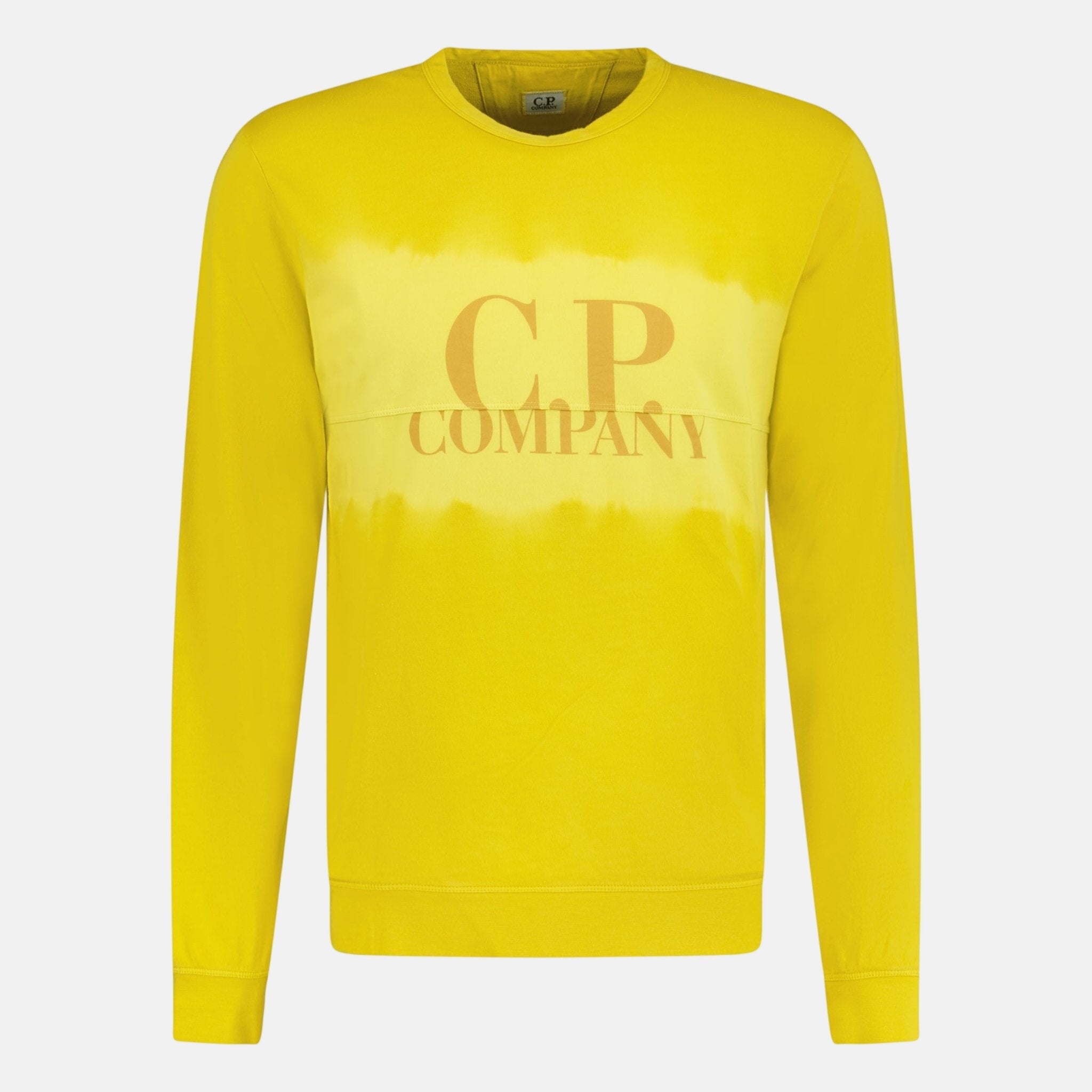 CP Company Dye Logo Sweatshirt Yellow – B38 | Studio DOS by Designer Outlet Sales