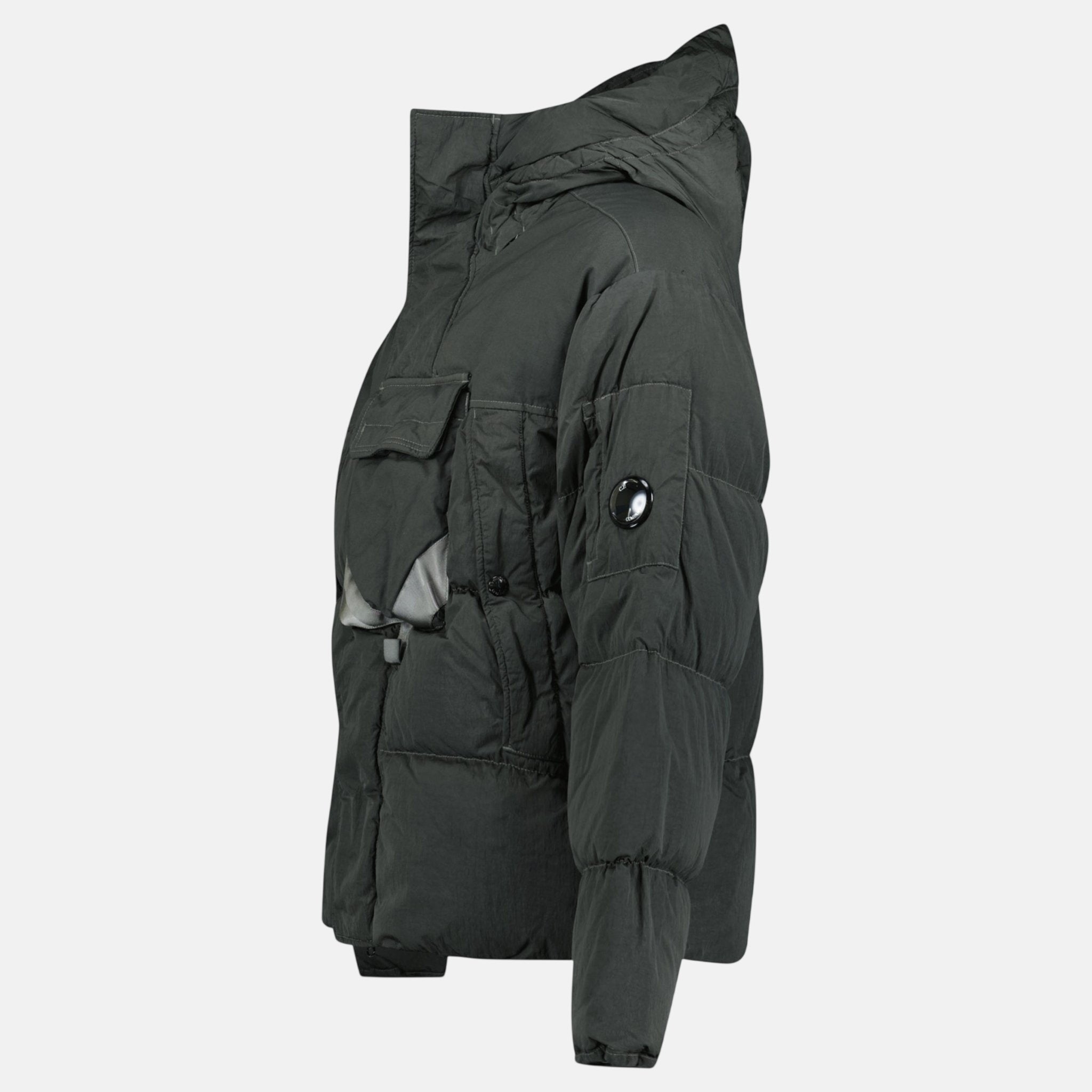 CP Company Eco - Chrome R Mixed Hooded Down Jacket Dark Shadow – Rail 6 L | Studio DOS by Designer Outlet Sales
