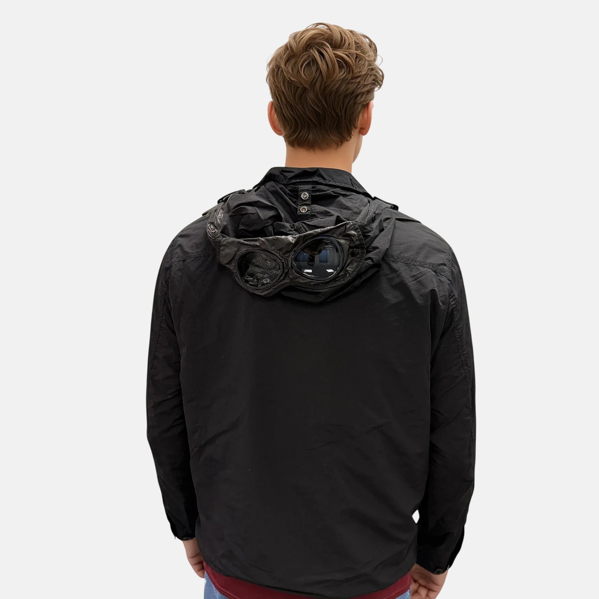 CP Company Flatt Nylon Goggle Overshirt Black – B32 | Studio DOS by Designer Outlet Sales