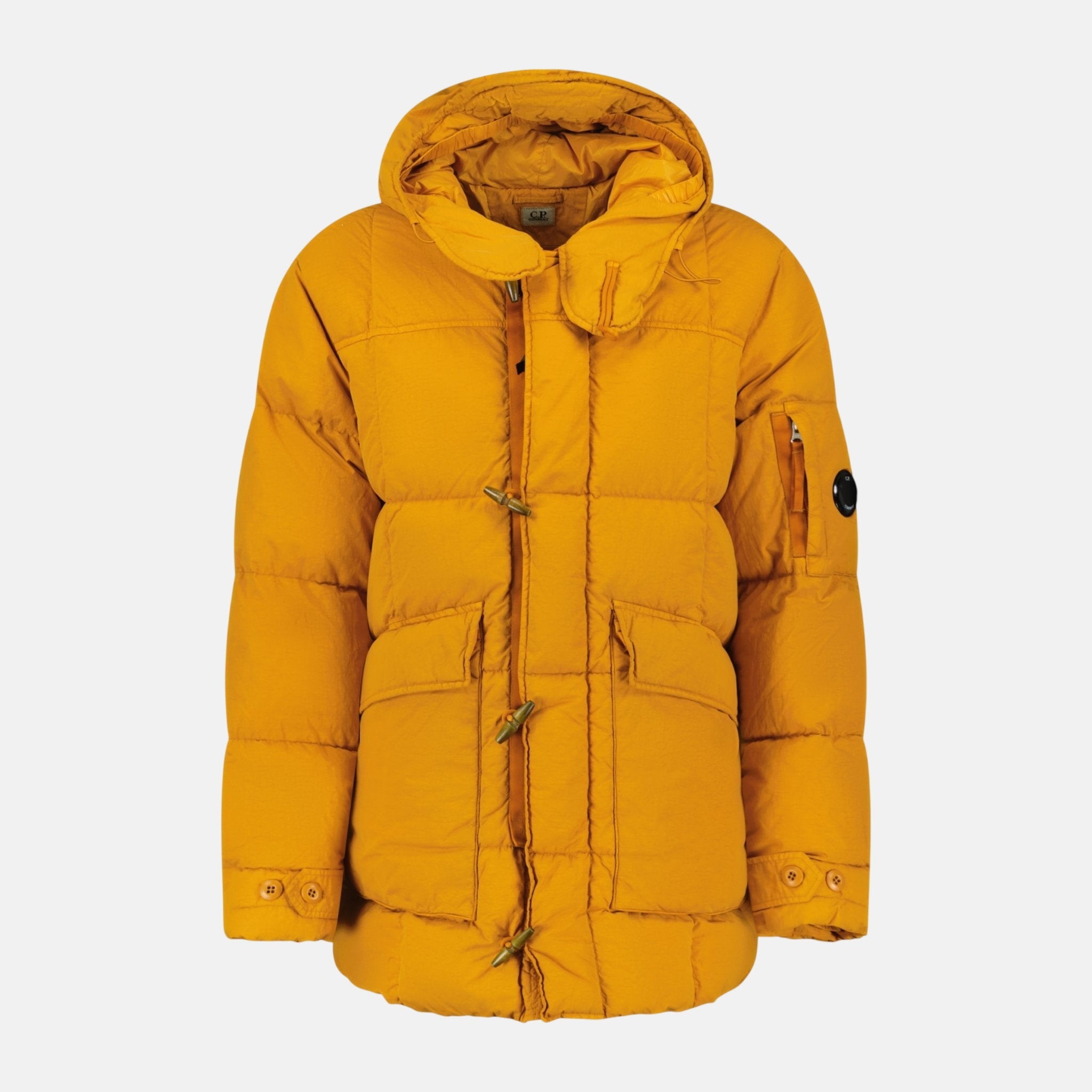 CP Company Flatt Nylon Padded Lens Shell Jacket Orange | Studio CP Company Flatt Nylon Padded Lens Shell Jacket Orange | Studio