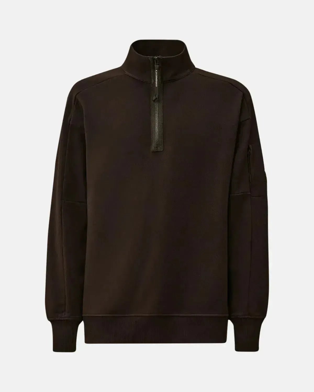 CP COMPANY MENS DIAGONAL RAISED FLEECE 1/4 ZIP SWEATSHIRT BLACK – CP-COMPANY-19CMSS153A-005086W-999-M | Studio DOS by Designer Outlet Sales