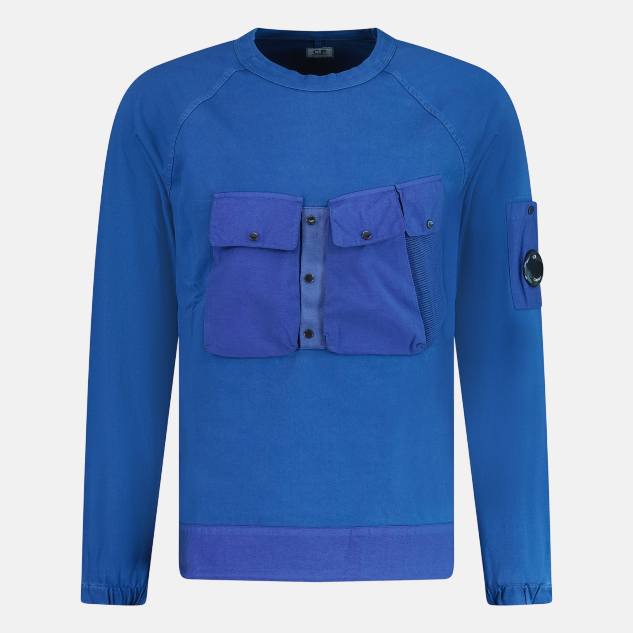 CP Company Mixed Heavy Lens Sweatshirt Blue – C59 | Studio DOS by Designer Outlet Sales