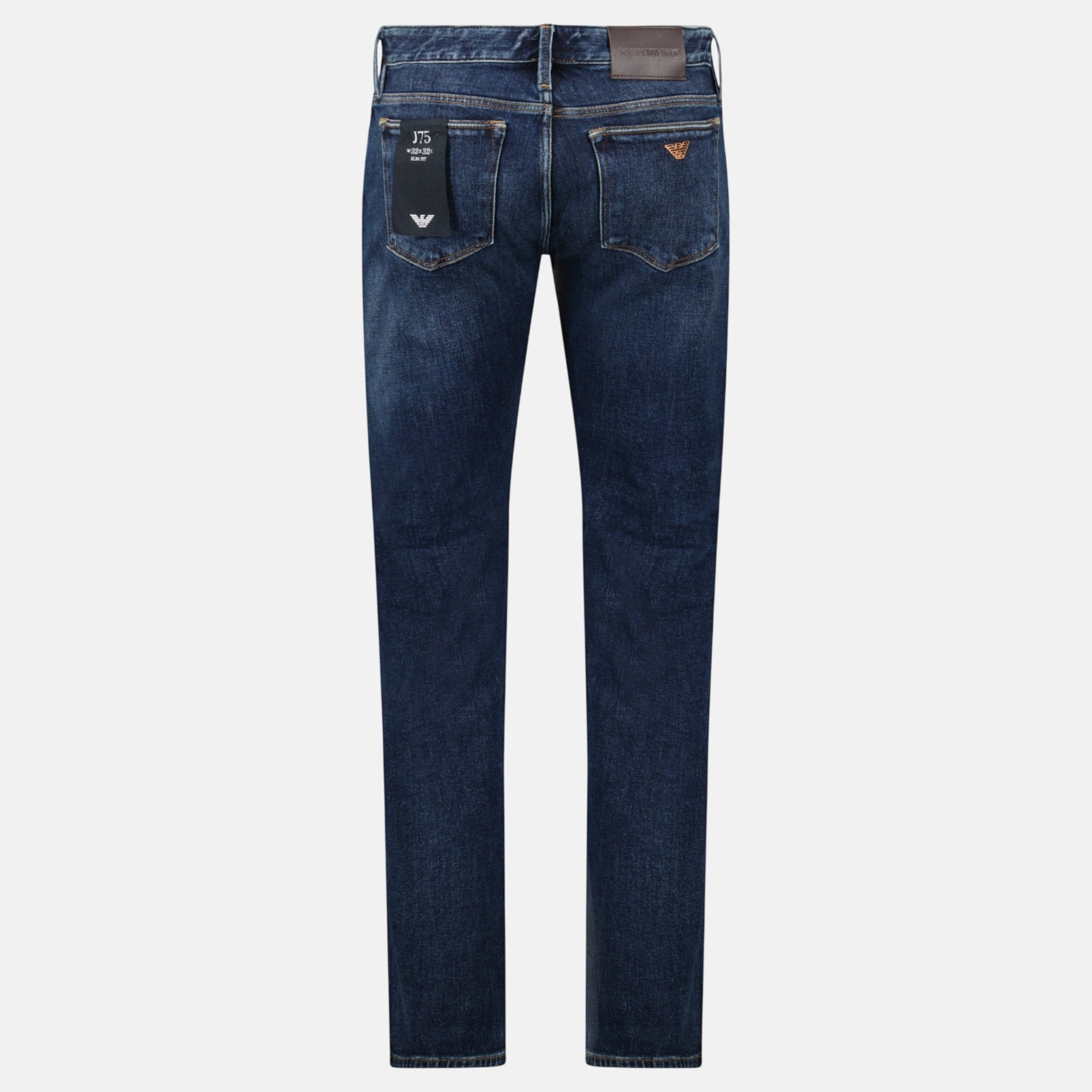 Emporio Armani J75 Slim Fit 5 Pocket Jeans Dark Blue – B6/B7/B8 | Studio DOS by Designer Outlet Sales