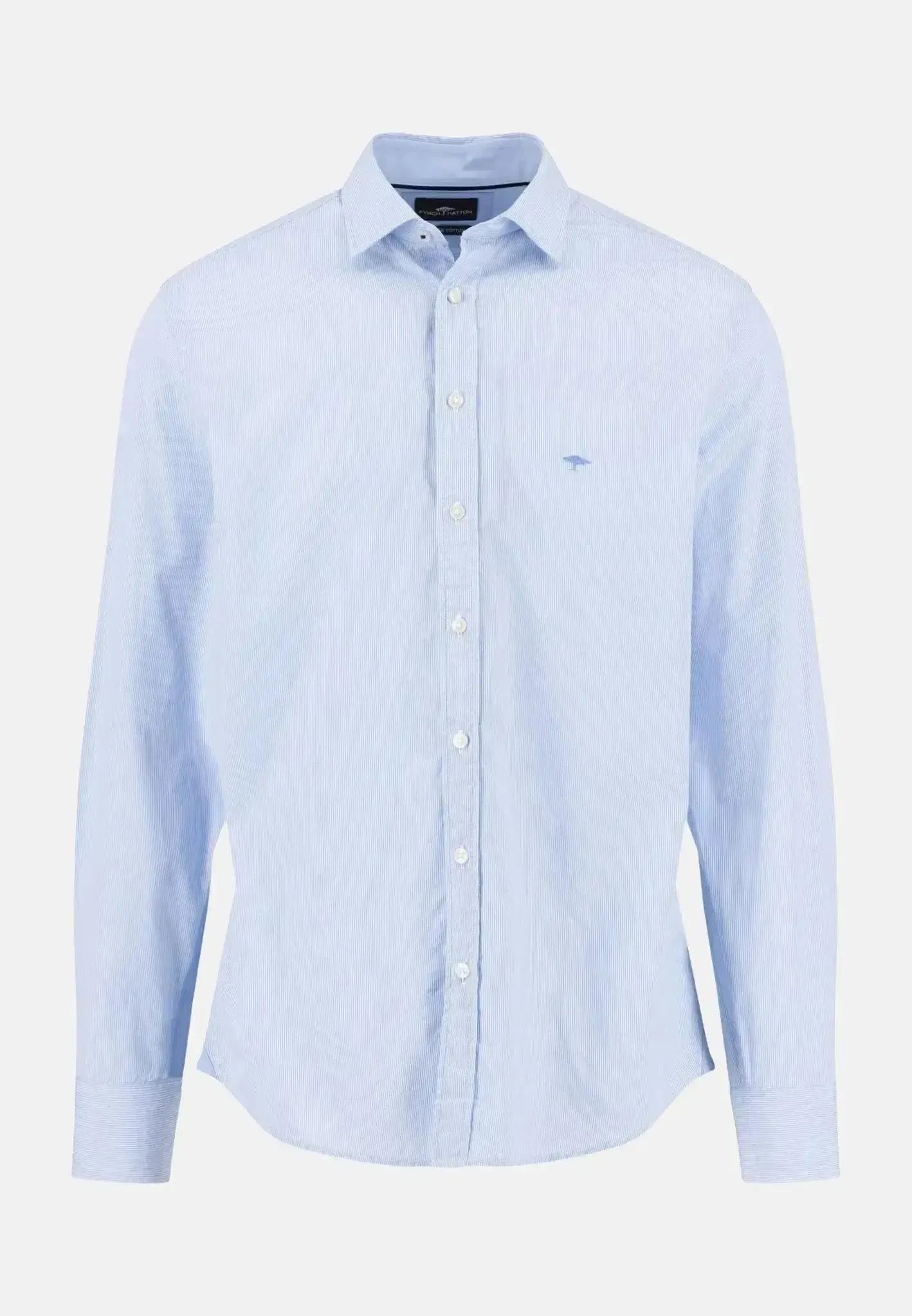 Fynch - Hatton Mens Essential Bengal Stripe Kent Collar Shirt Soft Blue – 15146283-615-S | Studio DOS by Designer Outlet Sales