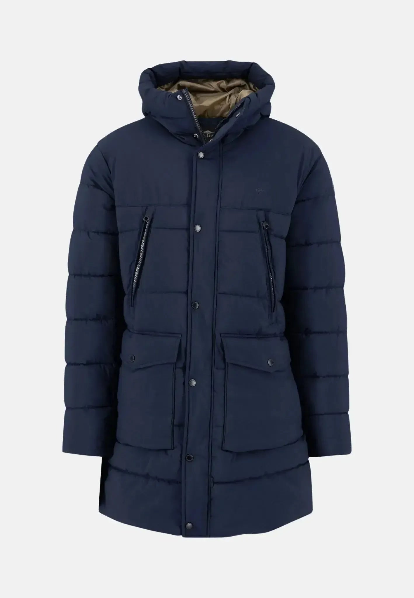Fynch - Hatton Mens Hooded Full Length Puffer Coat Navy – 15102625-688-S | Studio DOS by Designer Outlet Sales