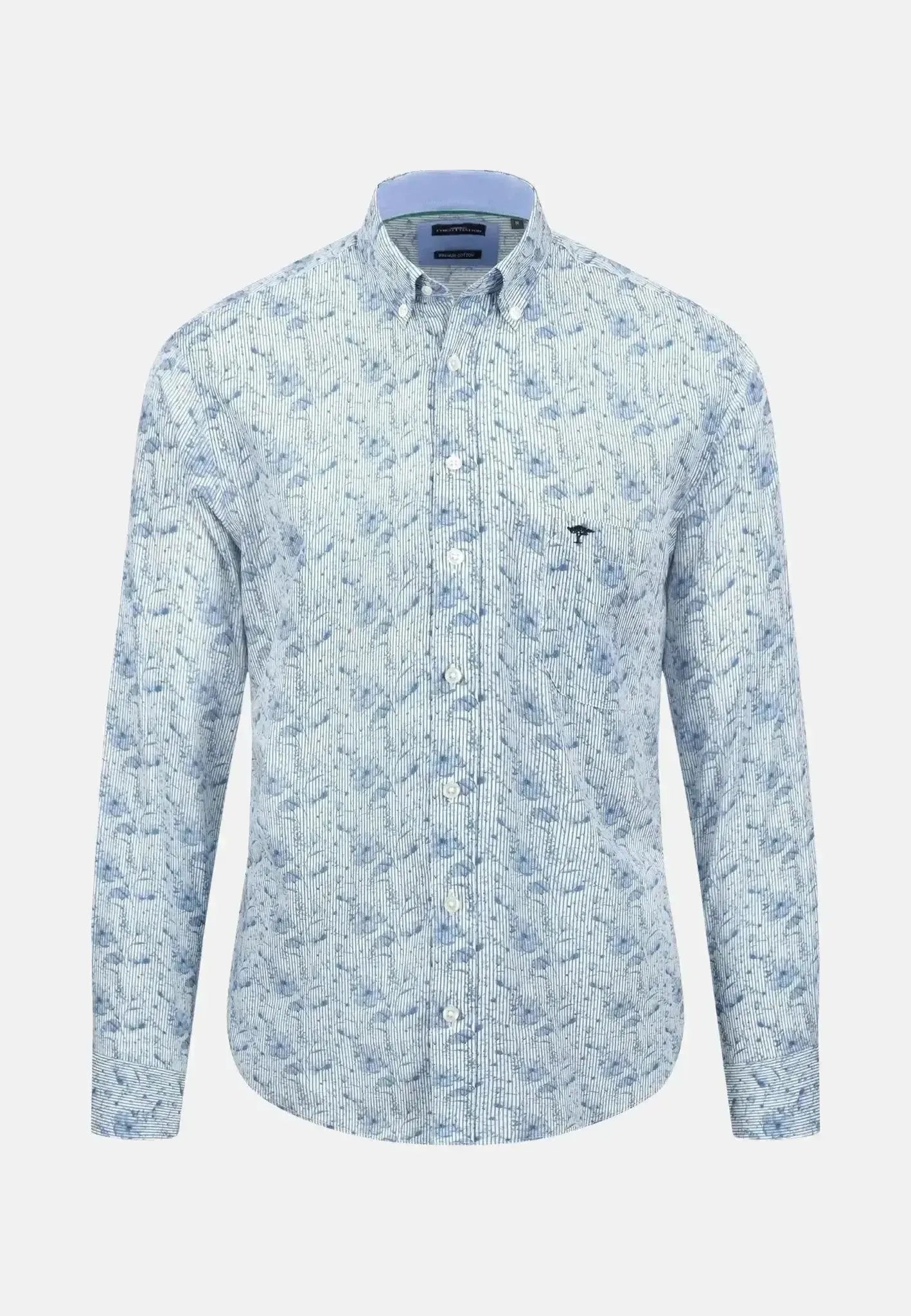 Fynch - Hatton Mens Premium Flowers Print Shirt Cloud Blue – 14095010-625-S | Studio DOS by Designer Outlet Sales