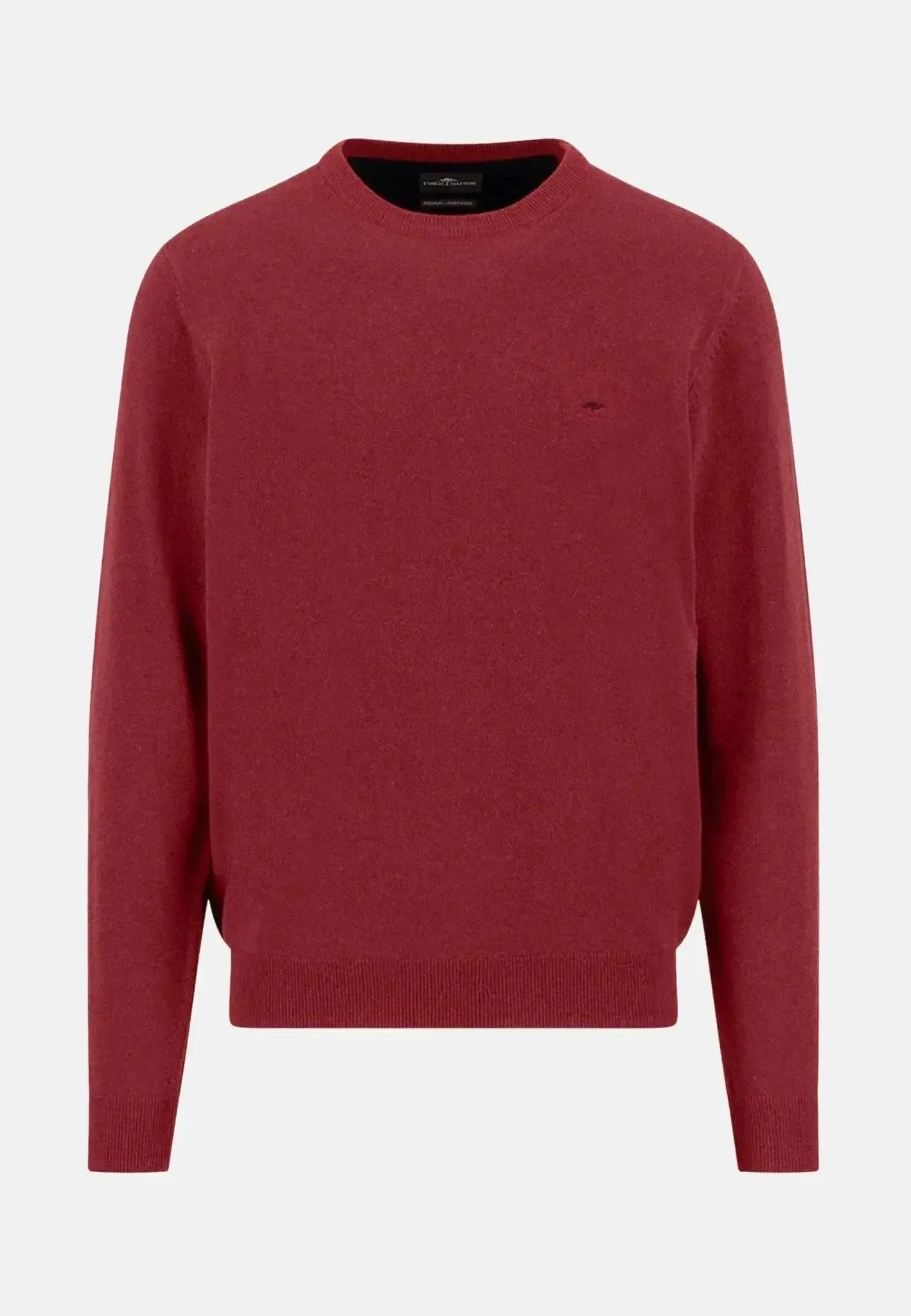 Fynch - Hatton Mens Pure Lambswool Crewneck Knit Garnet Red – 1510300-367-S | Studio DOS by Designer Outlet Sales