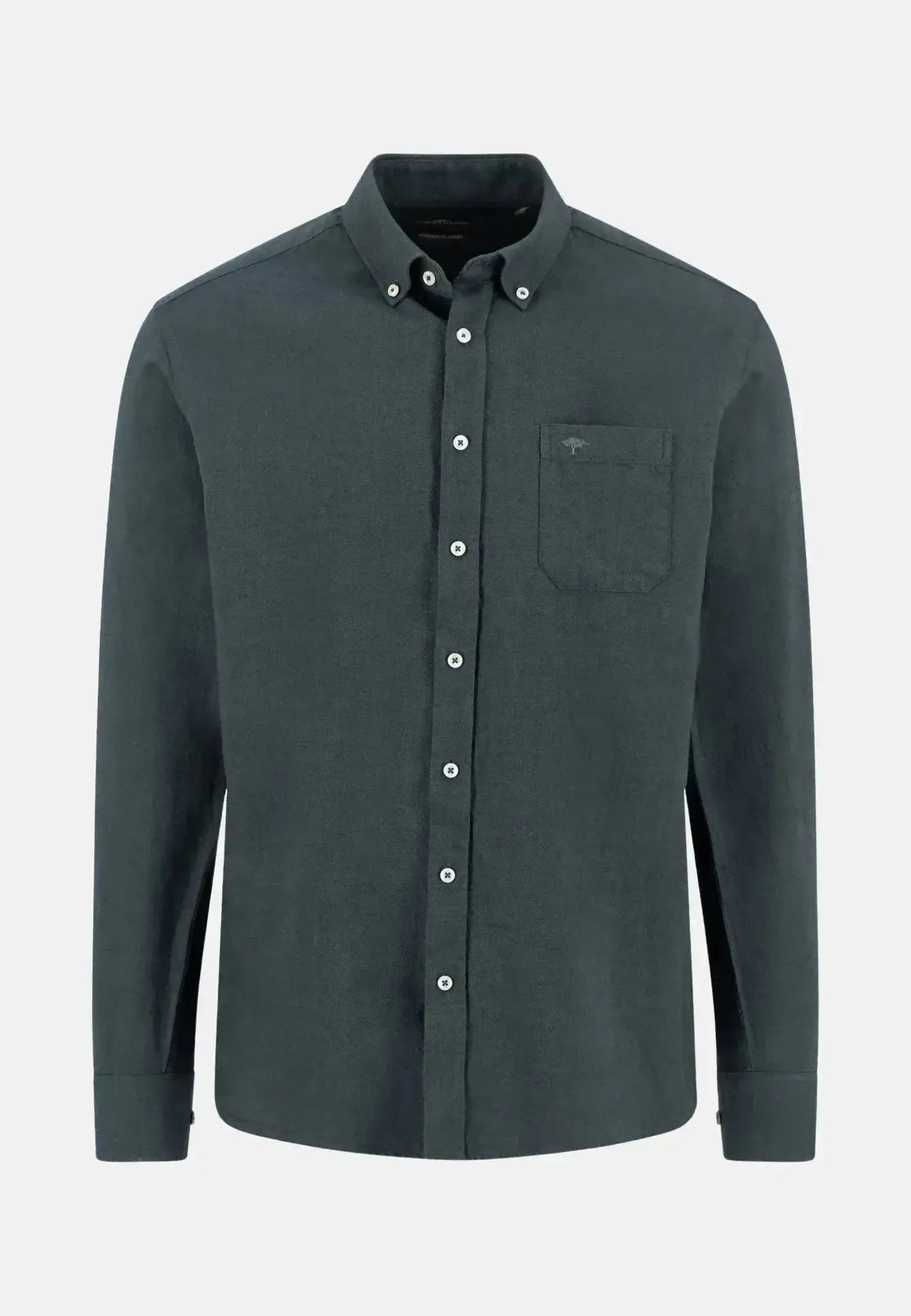 Fynch - Hatton Mens Winter Solid Button Down Shirt Dark Ivy – 15115900-737-S | Studio DOS by Designer Outlet Sales