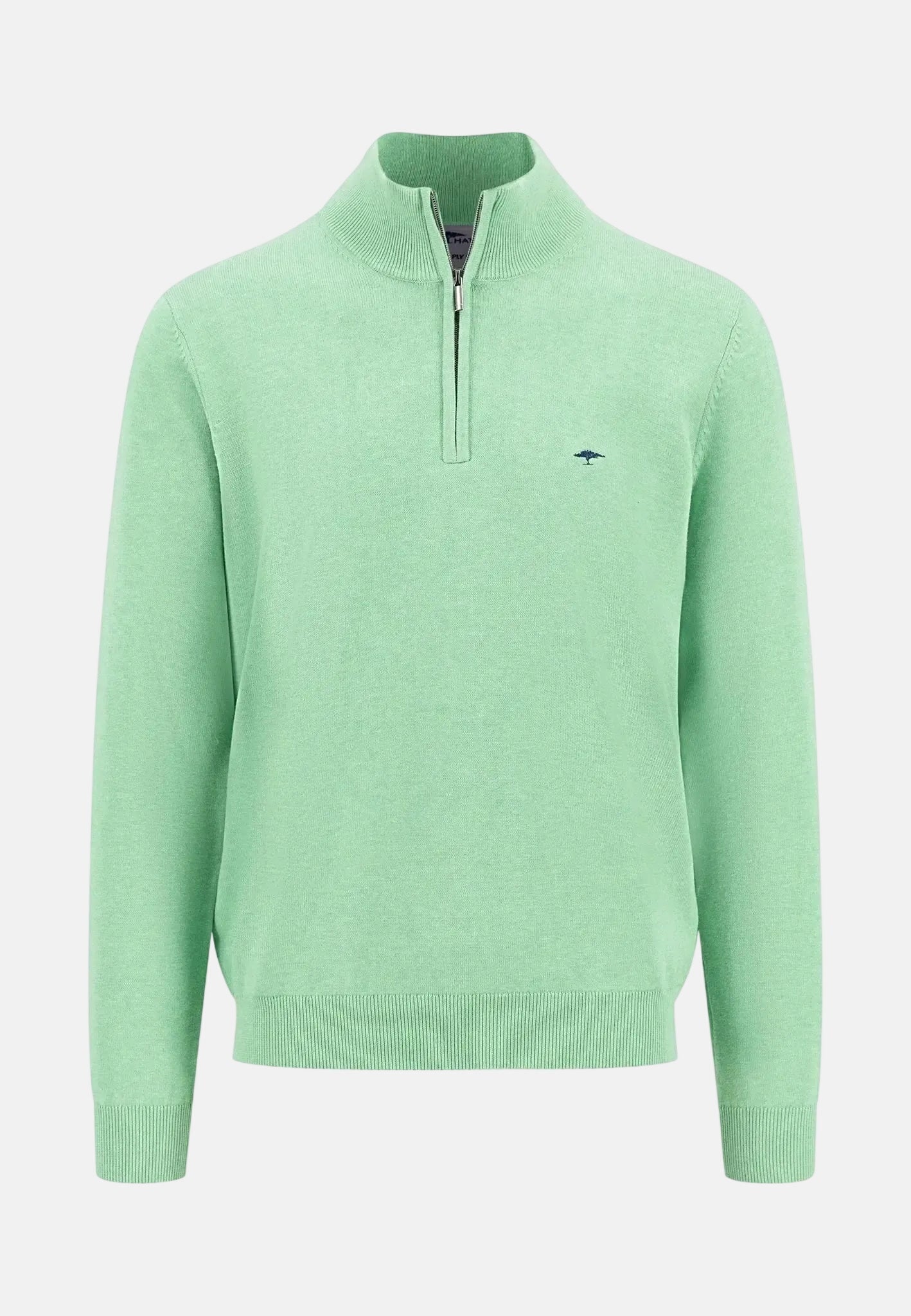 Fynch - Hatton Superfine 1/4 Zip Cotton Knit Turf Green – 1513215-722-S | Studio DOS by Designer Outlet Sales