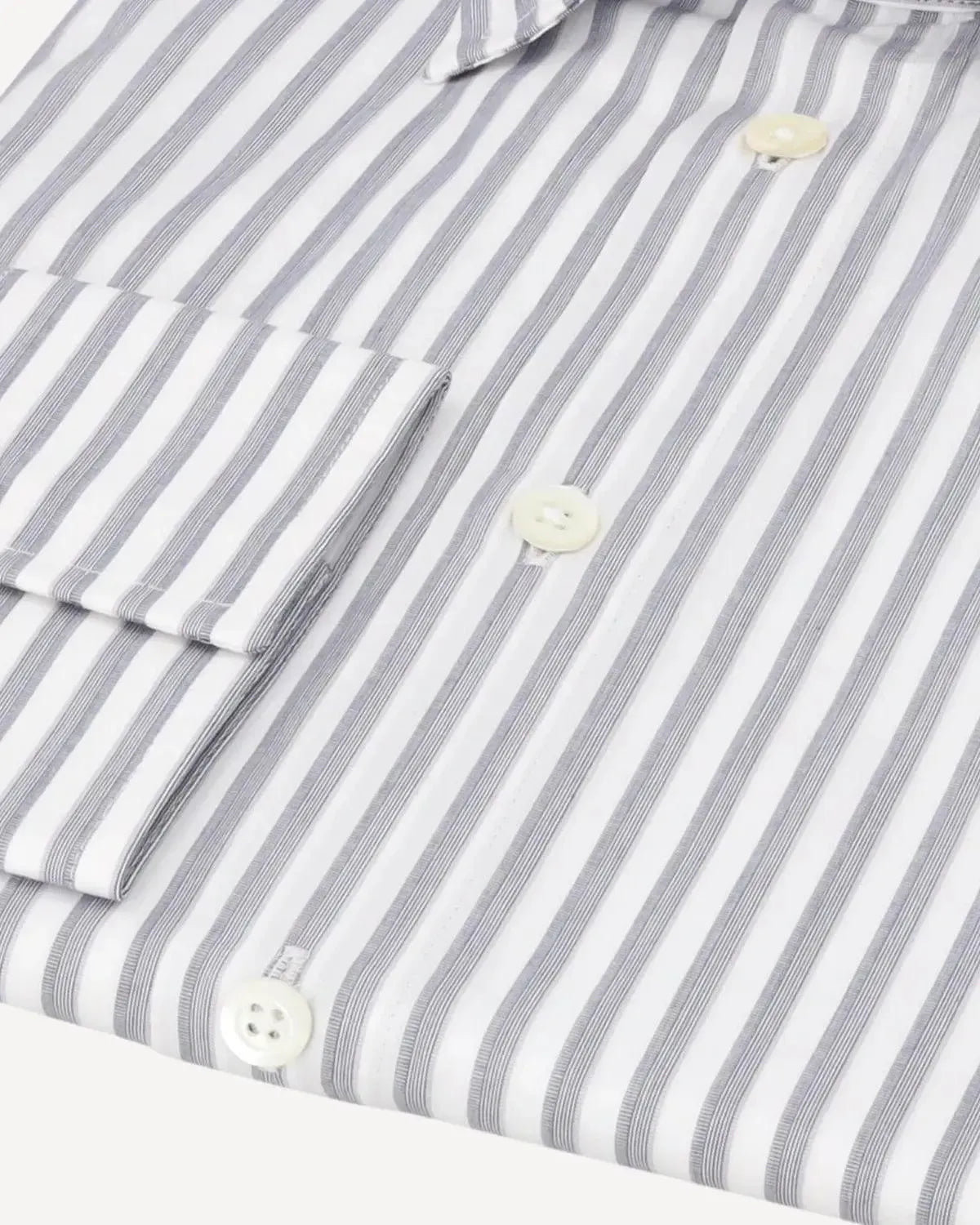 Kilgour Cut Away Collar Stripe Shirt White Grey – 40541-007-944 | Studio DOS by Designer Outlet Sales