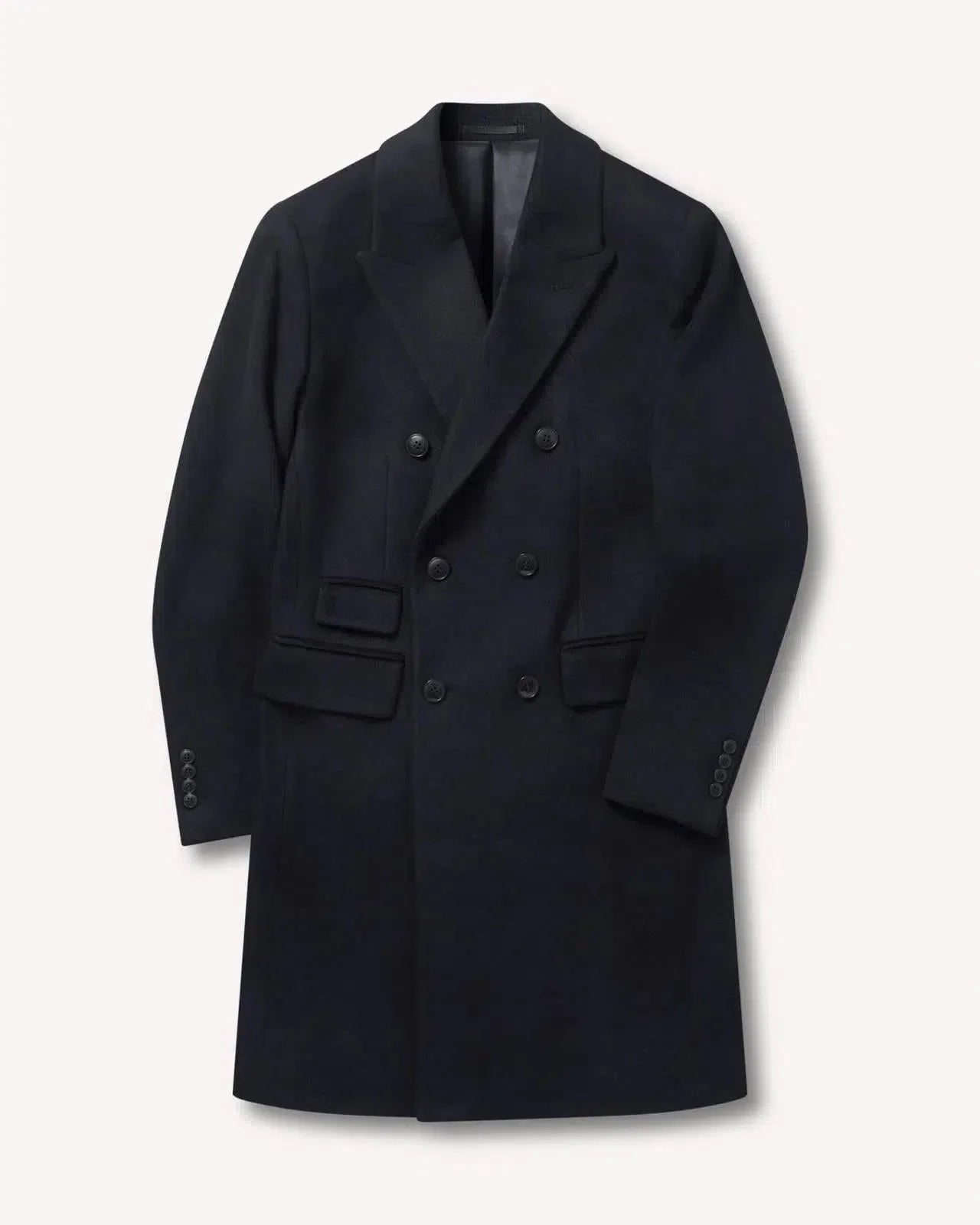 Kilgour Double Breasted Mid Length Overcoat Navy – 40541-003-143 | Studio DOS by Designer Outlet Sales