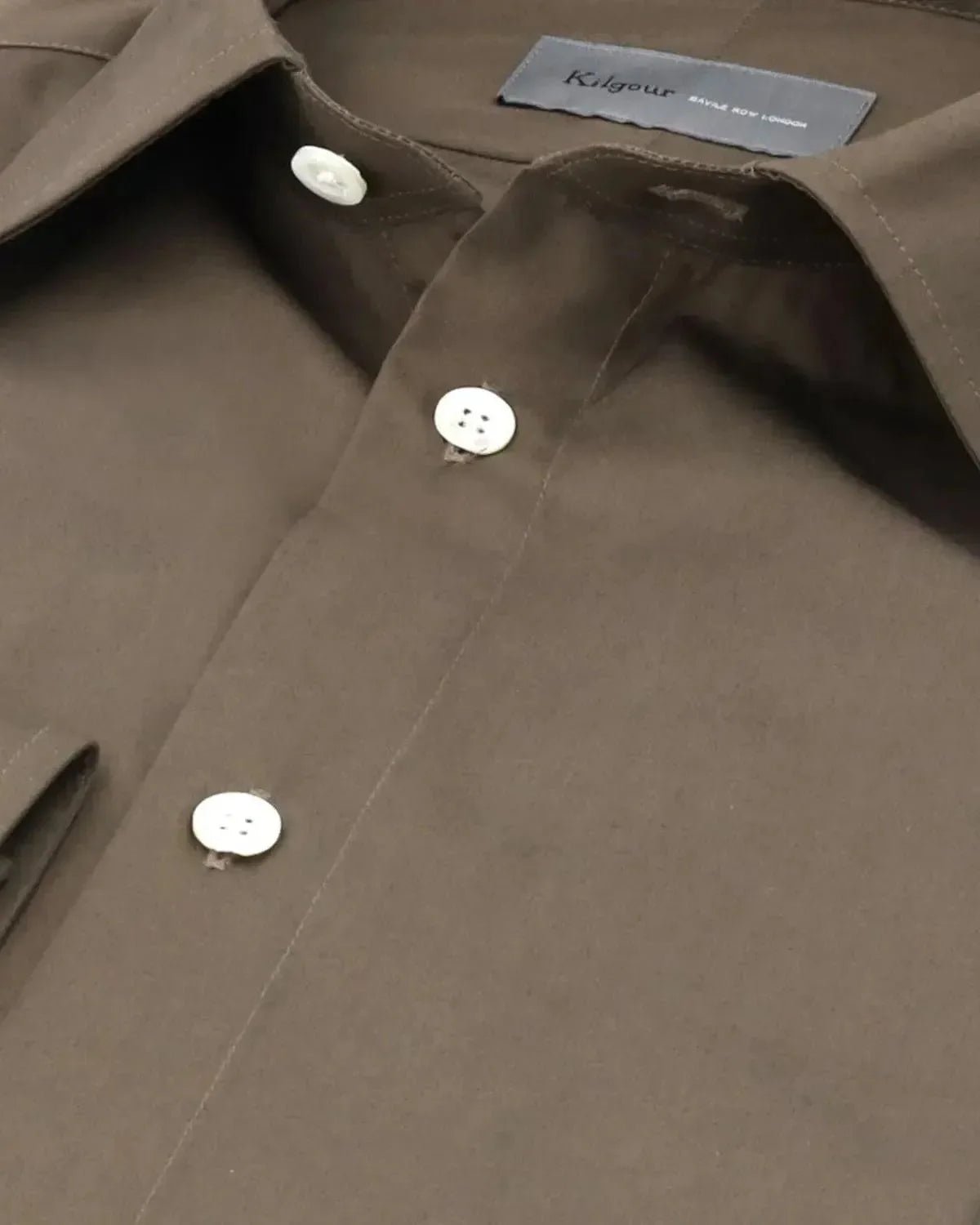 Kilgour Lightweight Plain Poplin Shirt Olive – 40541-007-748 | Studio DOS by Designer Outlet Sales
