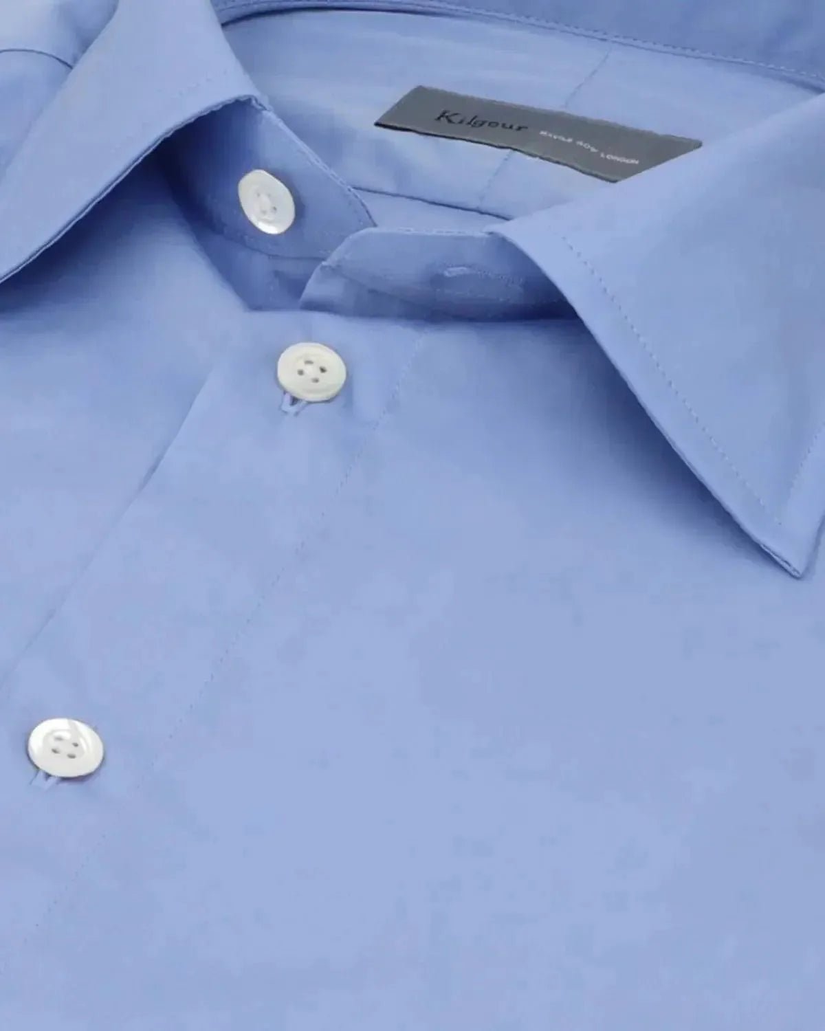 Kilgour Plain Cotton Poplin Shirt Sky Blue – 40541-007-379 | Studio DOS by Designer Outlet Sales