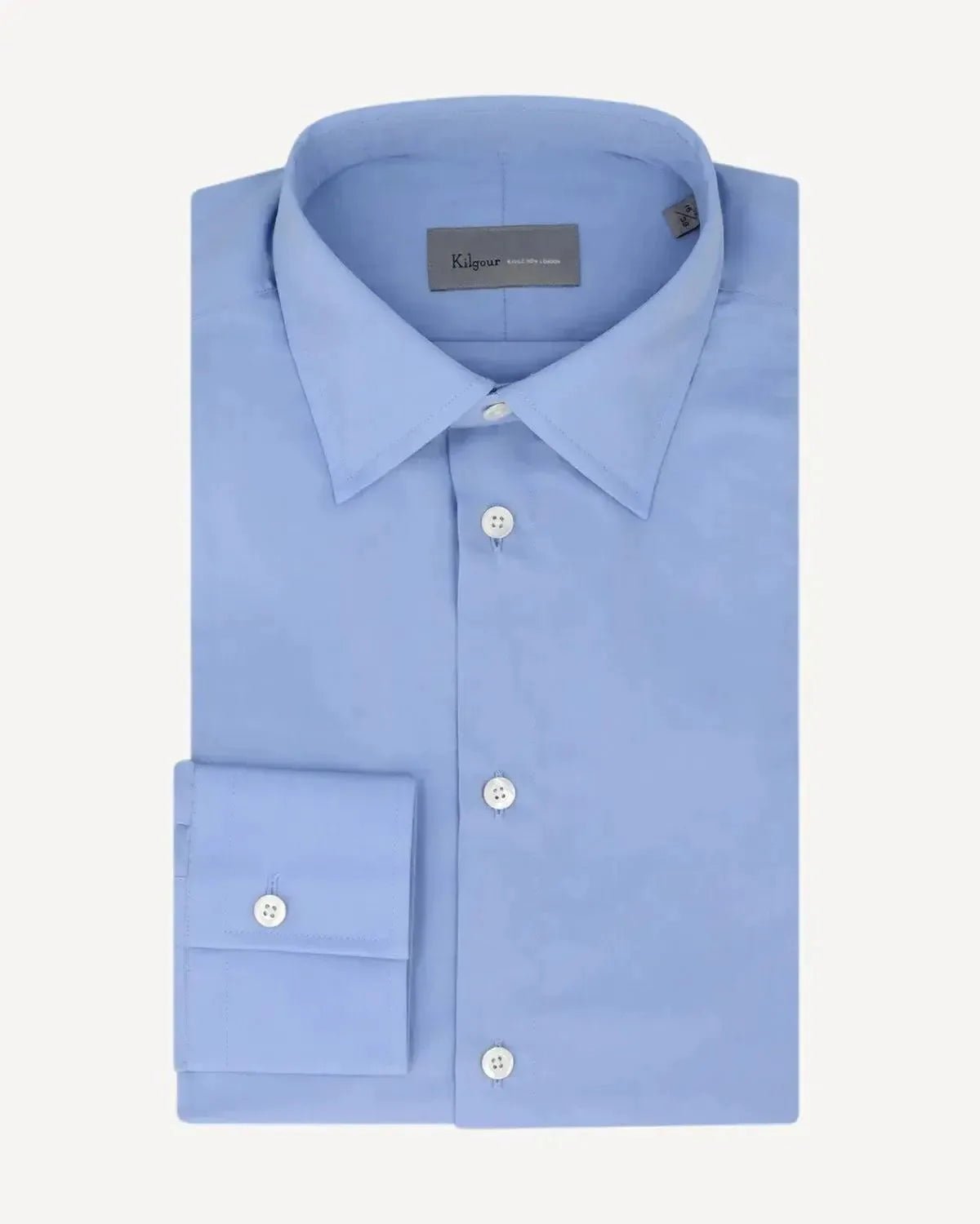 Kilgour Plain Cotton Poplin Shirt Sky Blue – 40541-007-379 | Studio DOS by Designer Outlet Sales