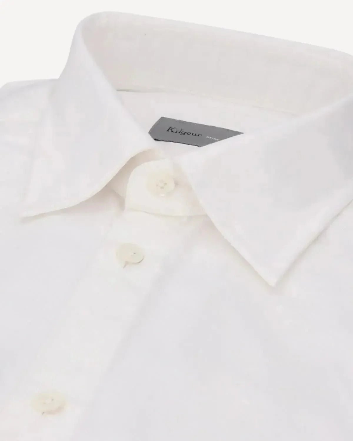 Kilgour Regular Collar Textured Oxford Shirt White – 40541-007-559 | Studio DOS by Designer Outlet Sales